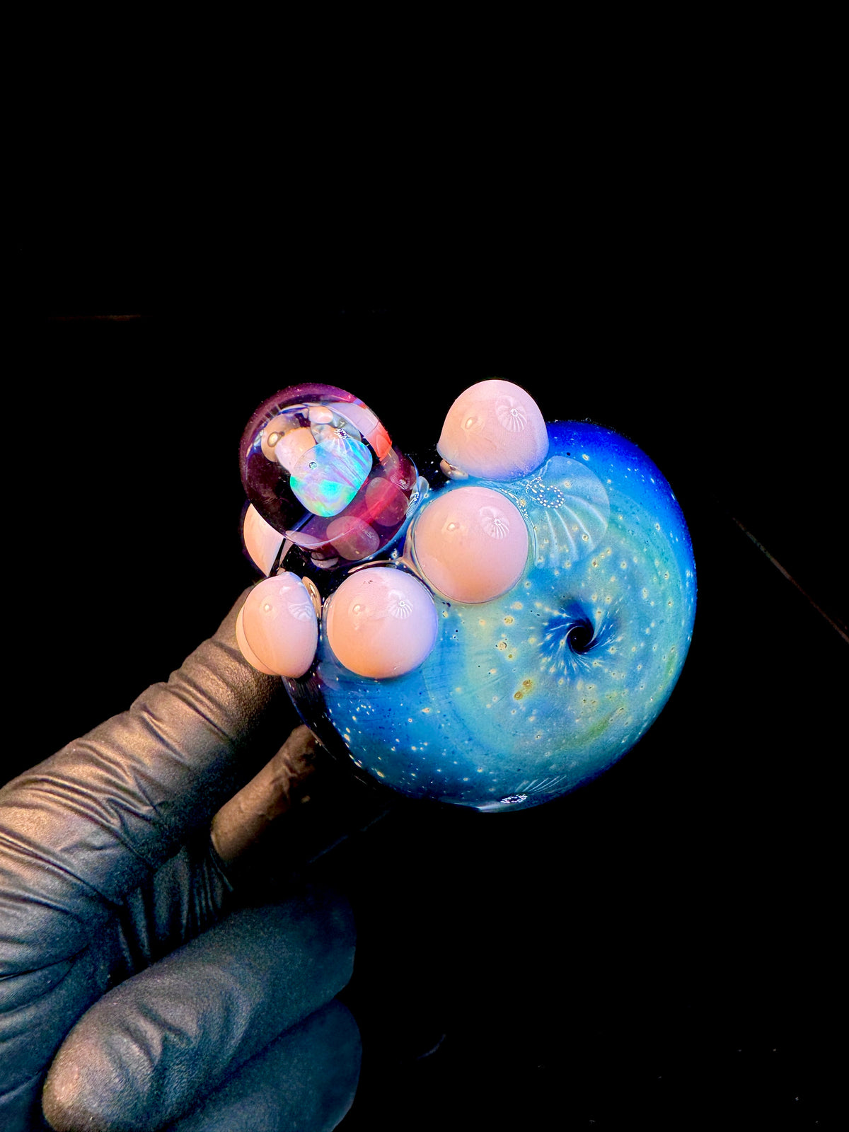 Starry Night Glass Pipe milky pink Space Pipe