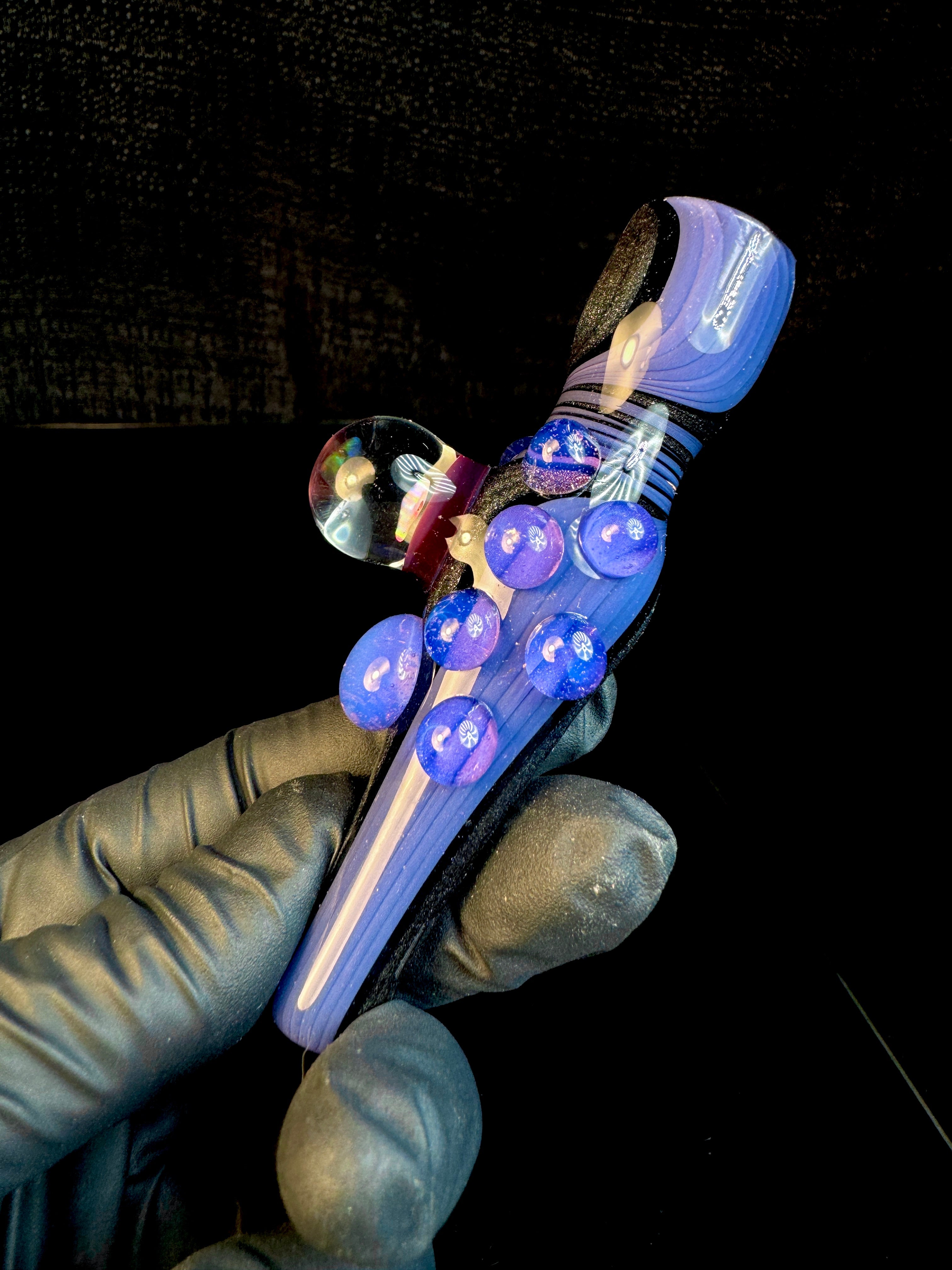 Purple steel opal chillum
