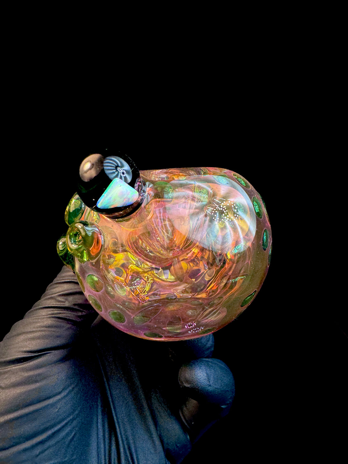 Gold Fume x Green stardust opal spoon