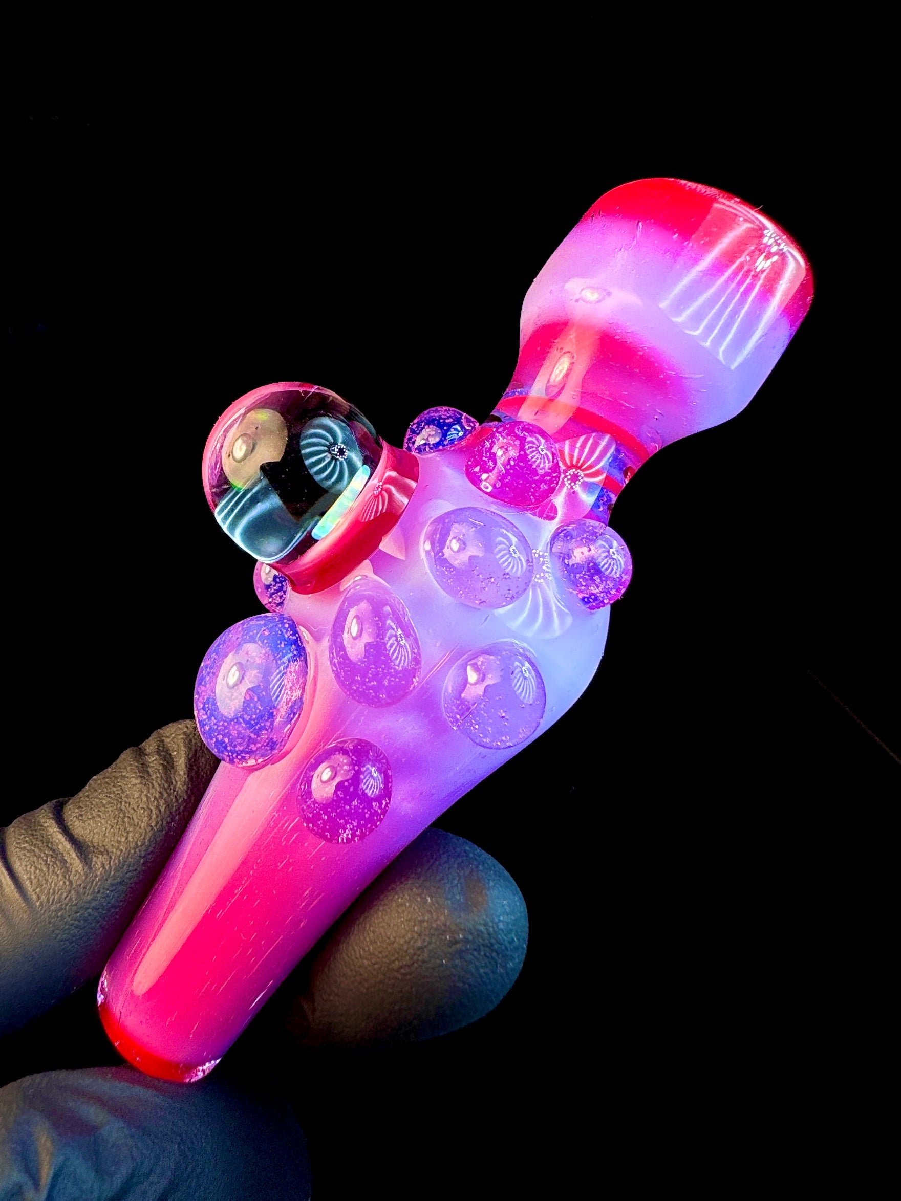 Pink flamingo opal chillum