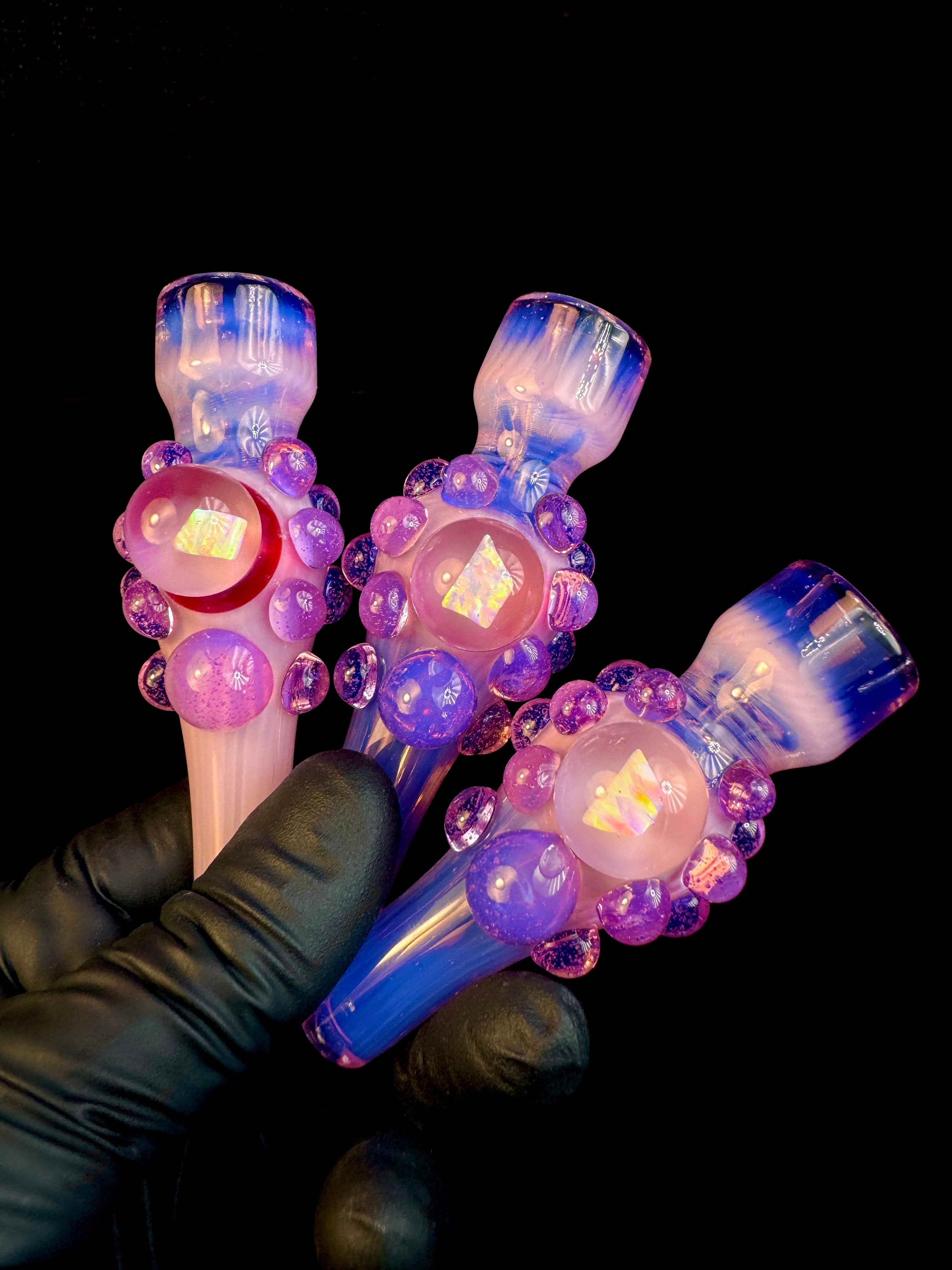 Rose quartz x pink slyme opal chillum