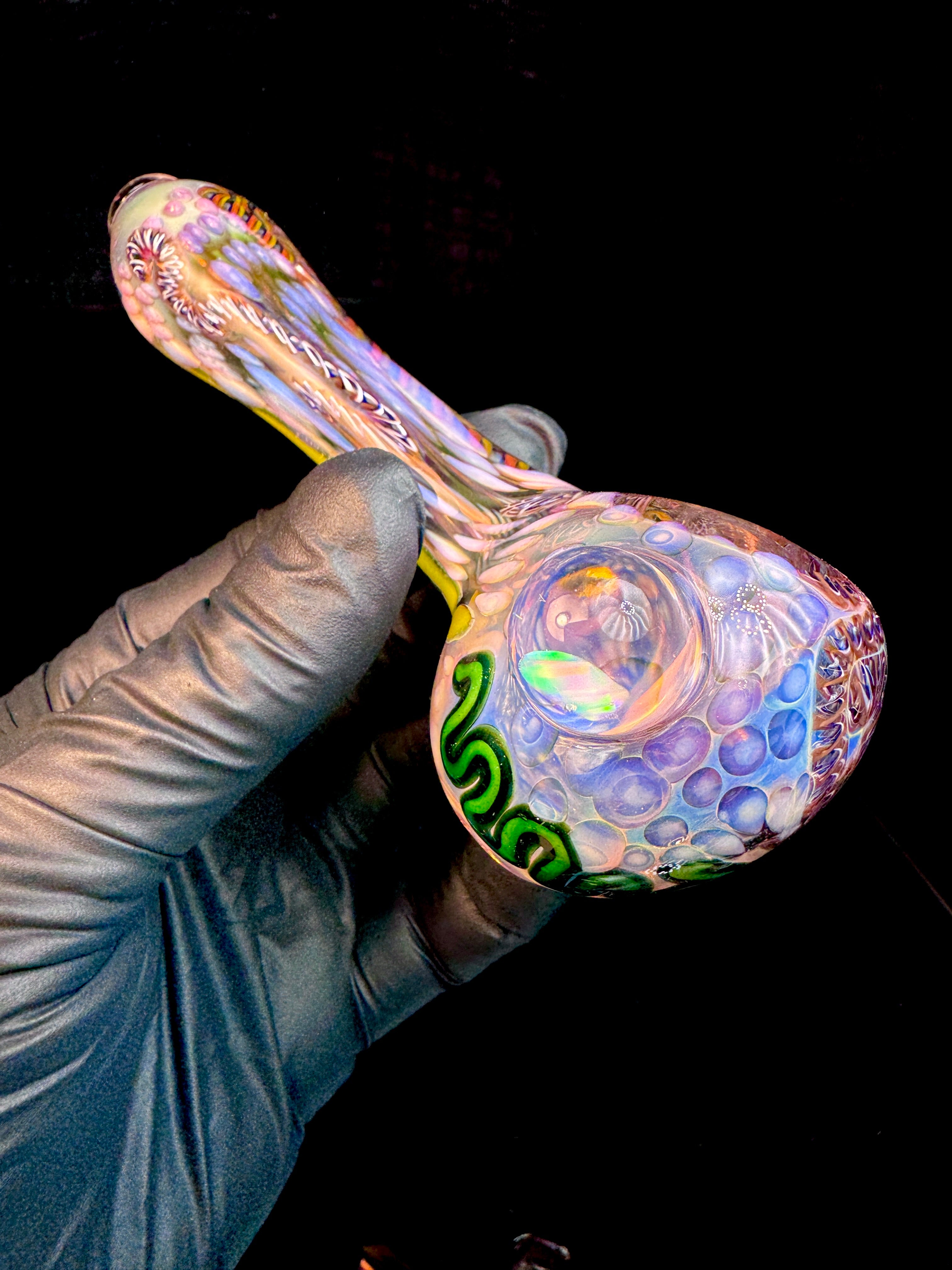 Gold Cane fumed opal spoon