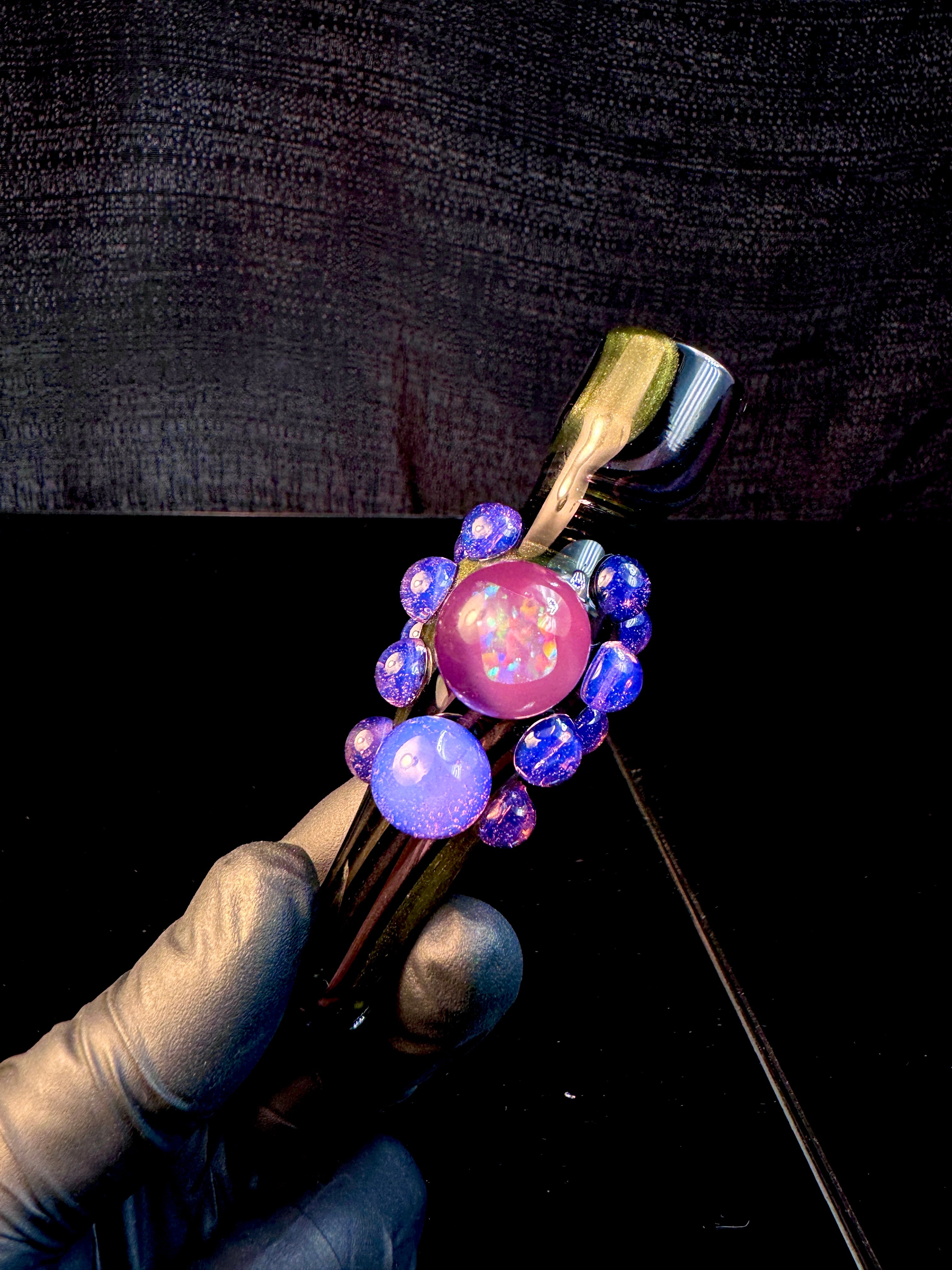 Deep purple opal chillum