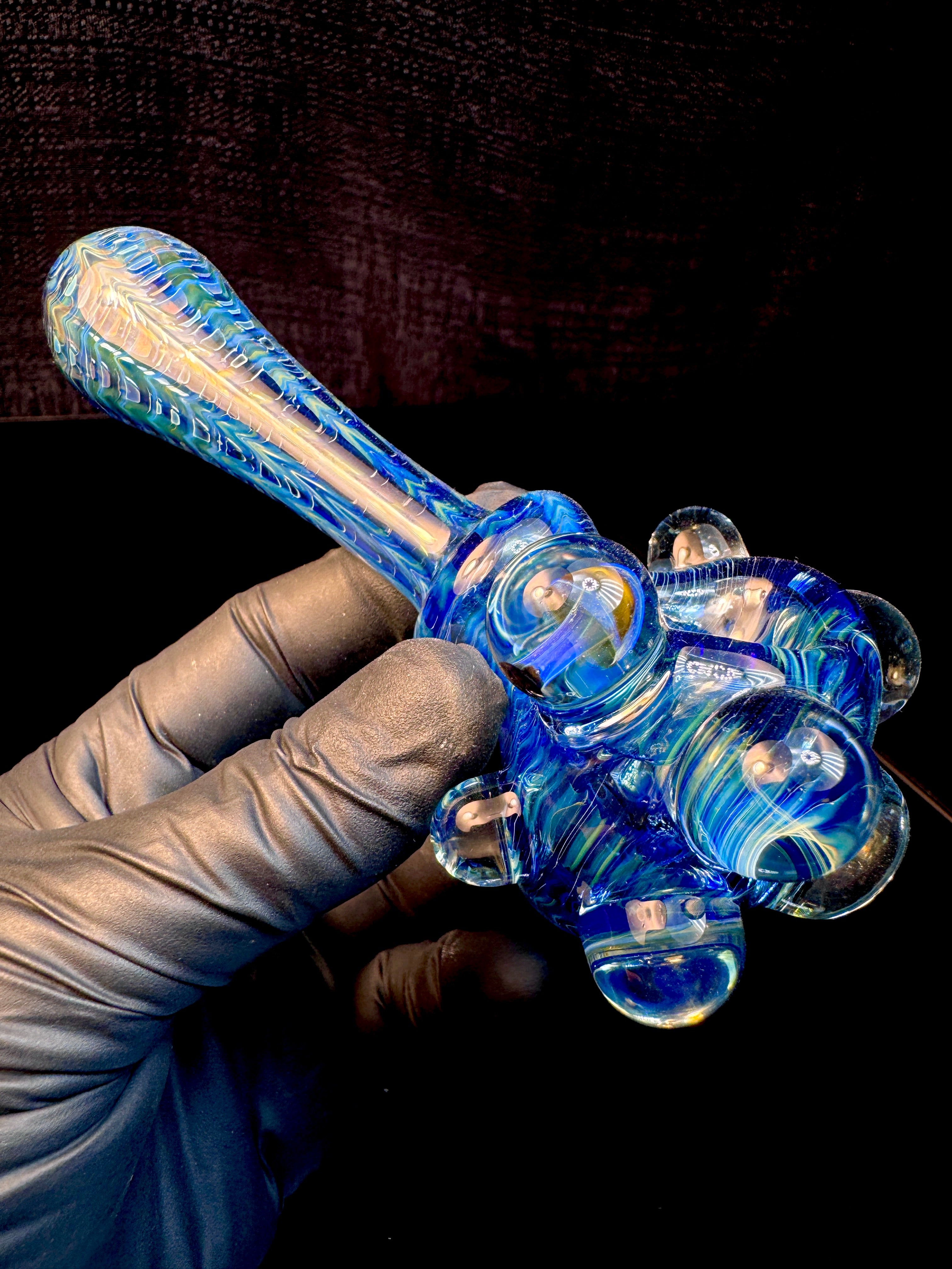 Blue dark web mushroom spoon