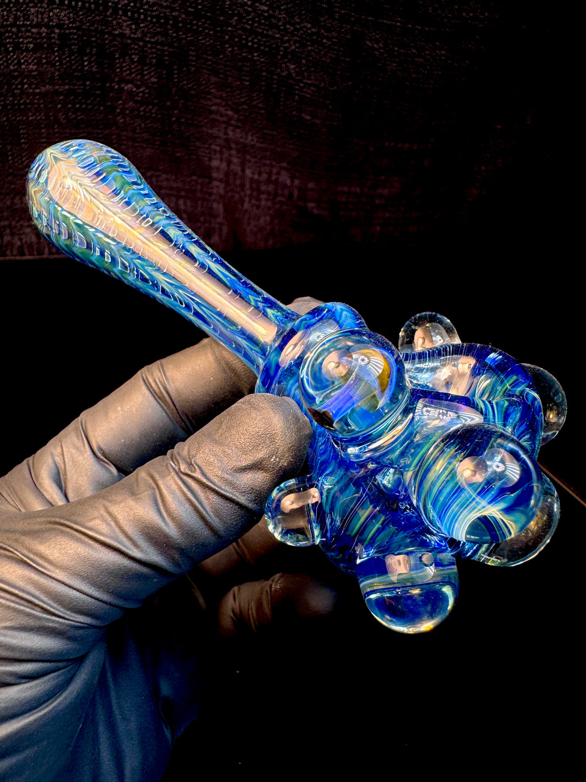 Blue dark web mushroom spoon