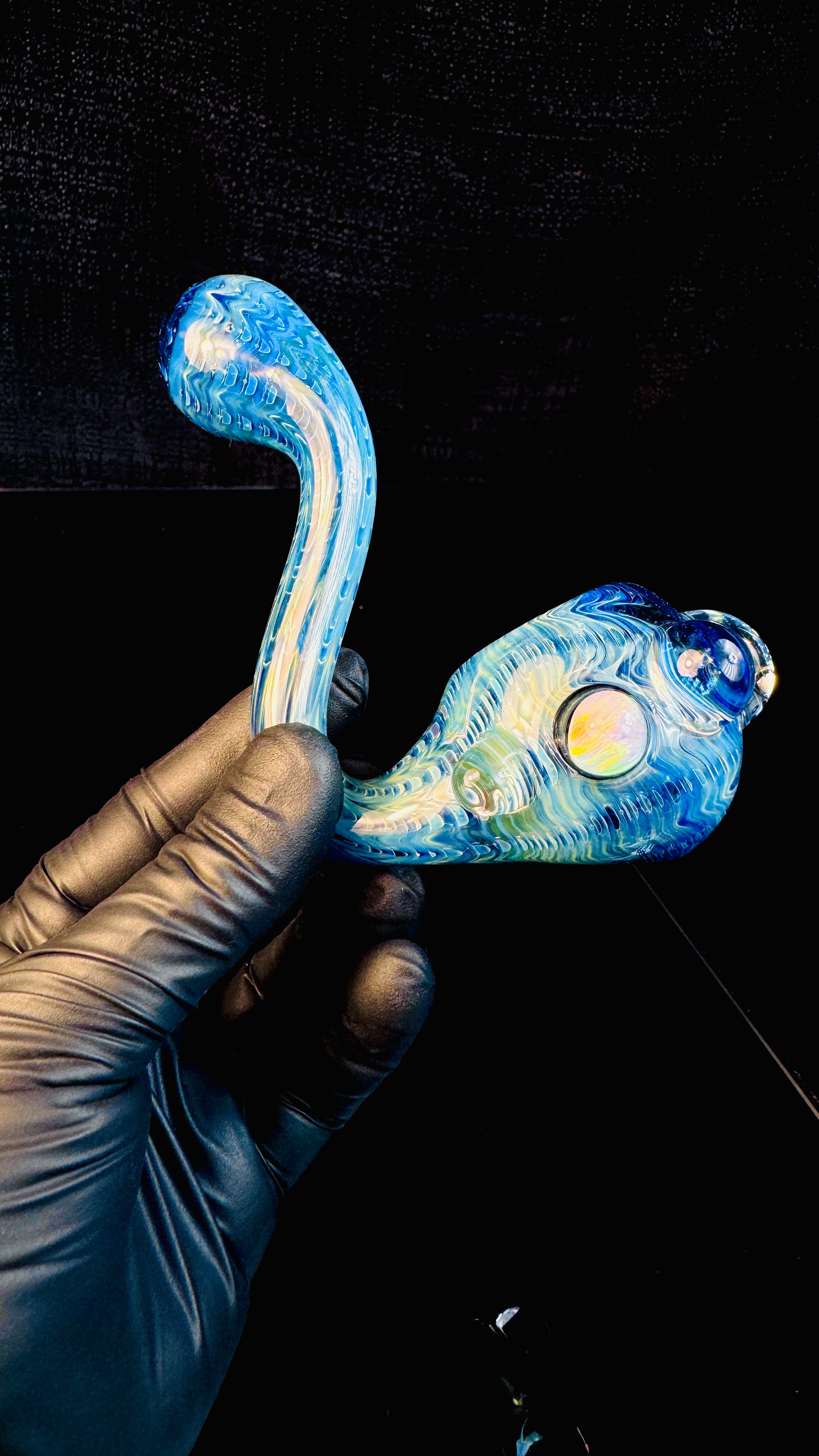 Electric Blue dark web opal bendy