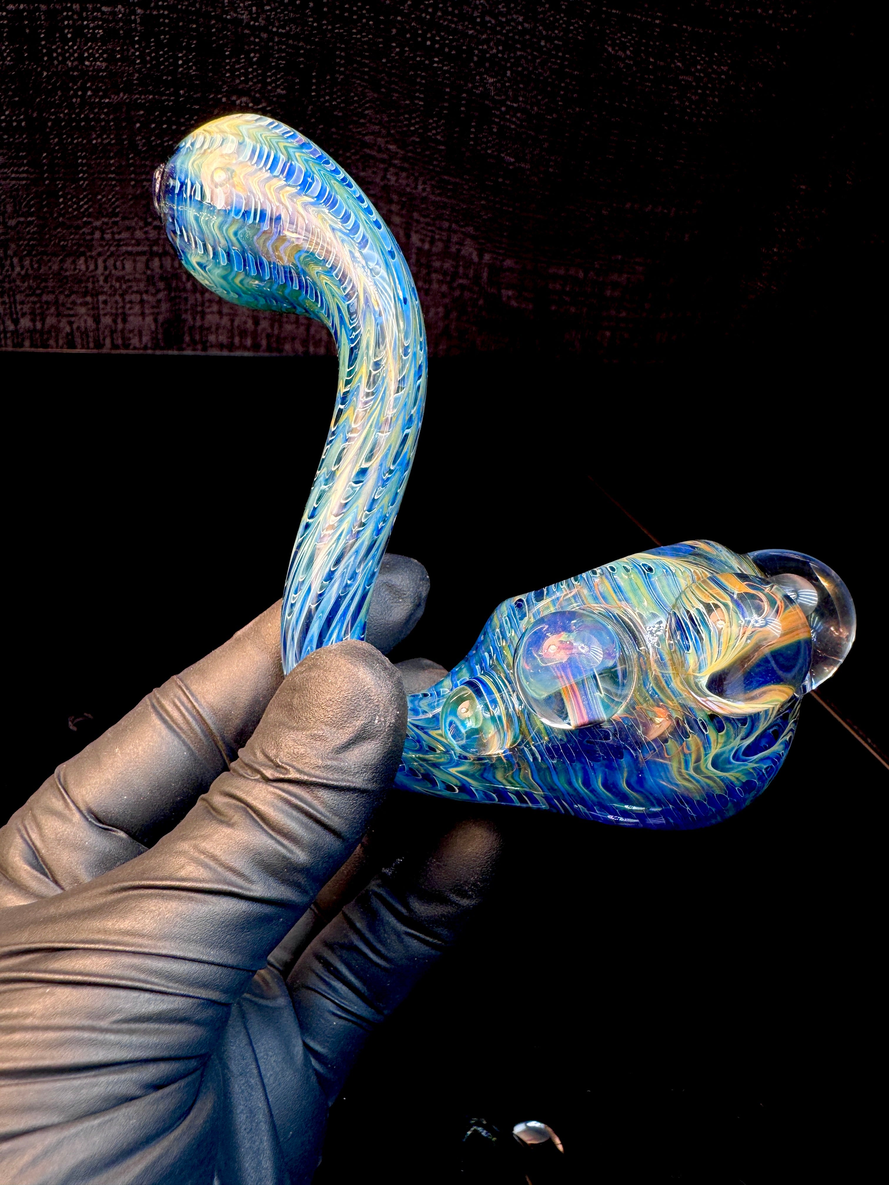 Blue dark web mushroom bendy