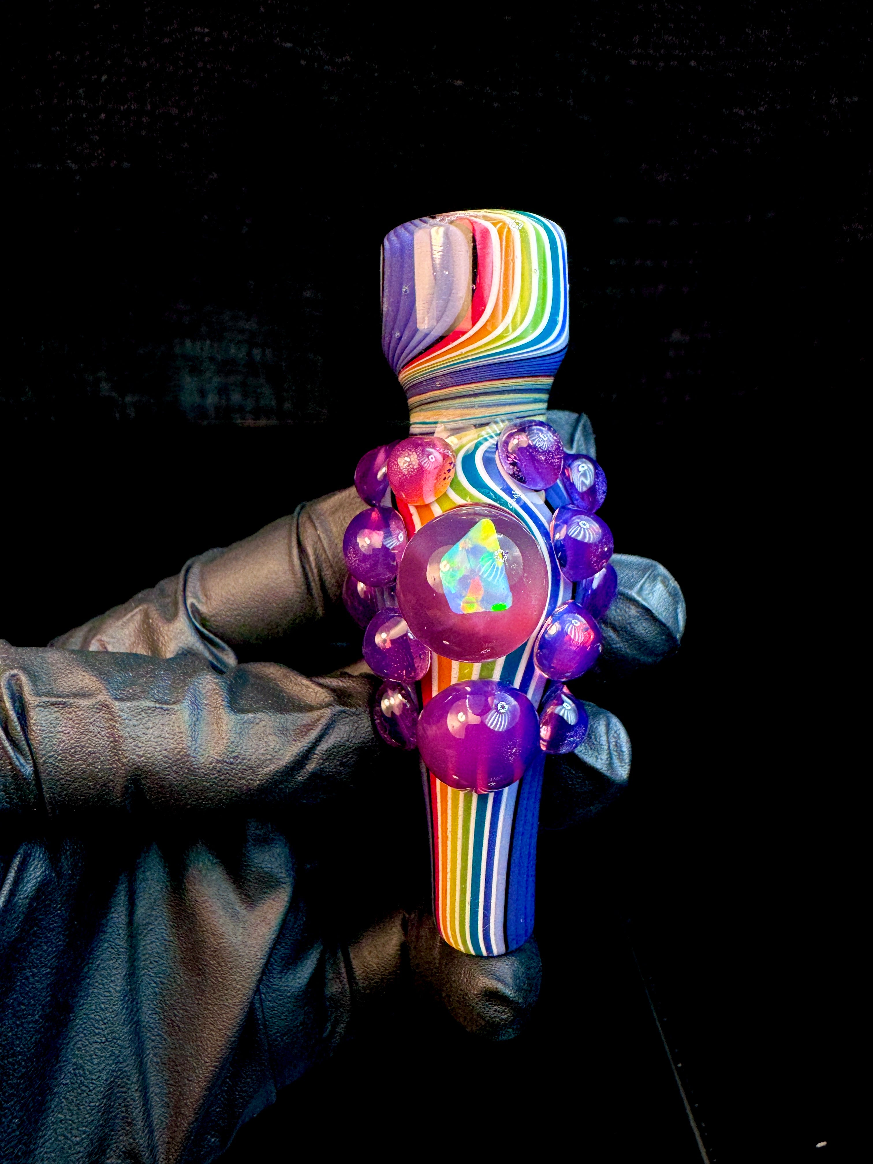 Purple urple rainbow x Stargazer opal chillum