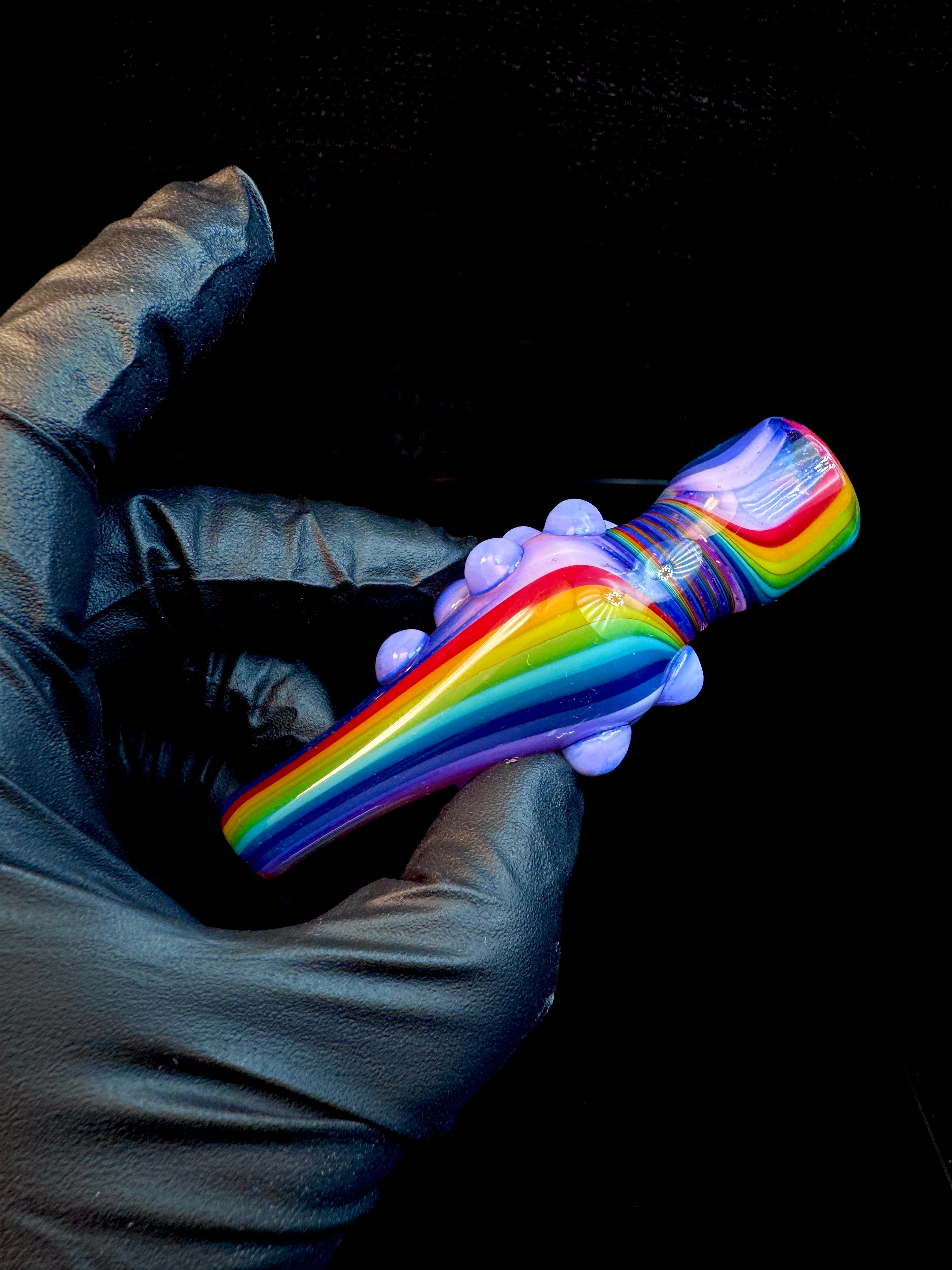 Pink slyme rainbow x Milky purple opal chillum
