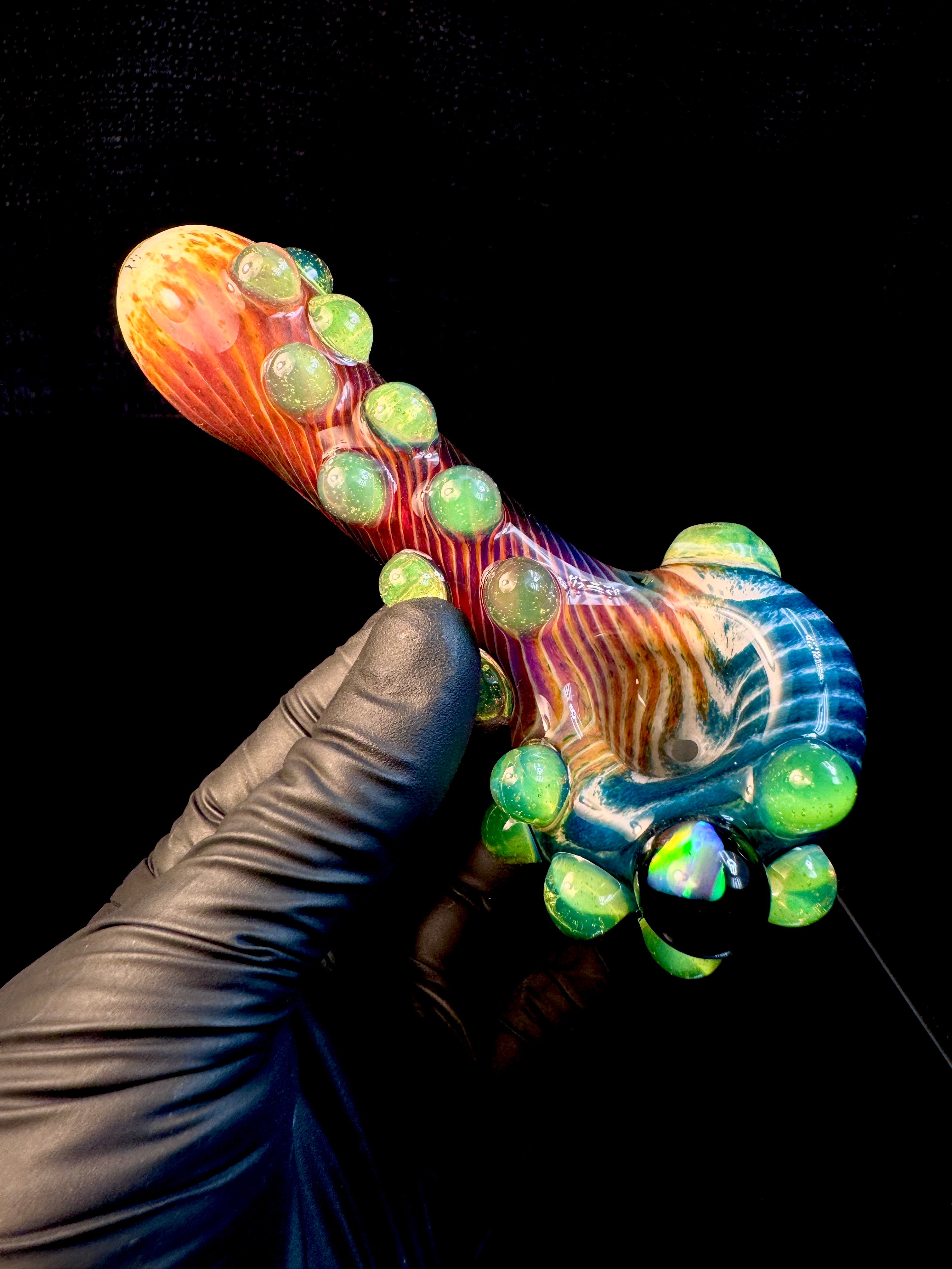 Blue spruce x phenix x secret white striped opal pipe