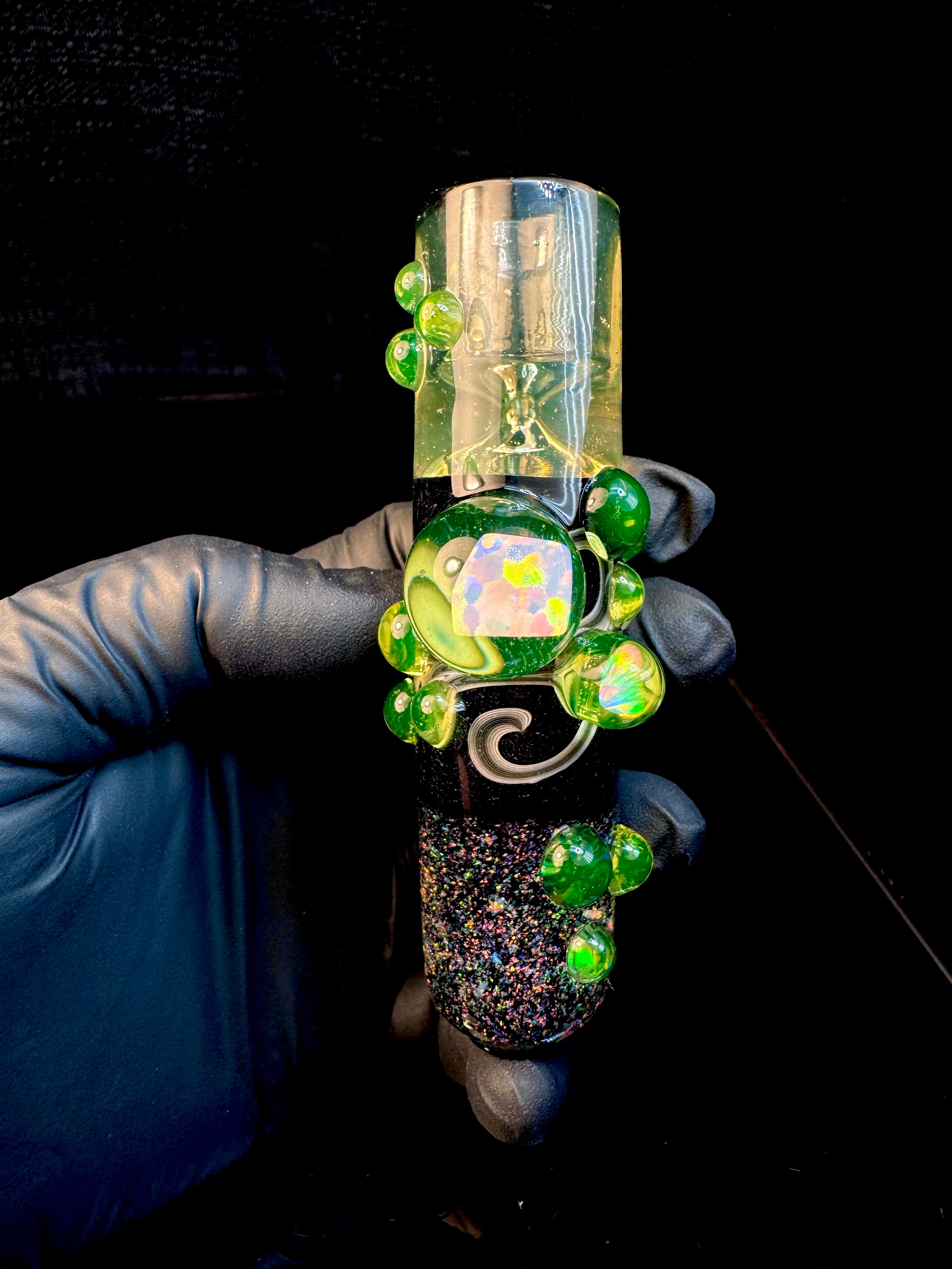 Black Light wigwag opal chillum
