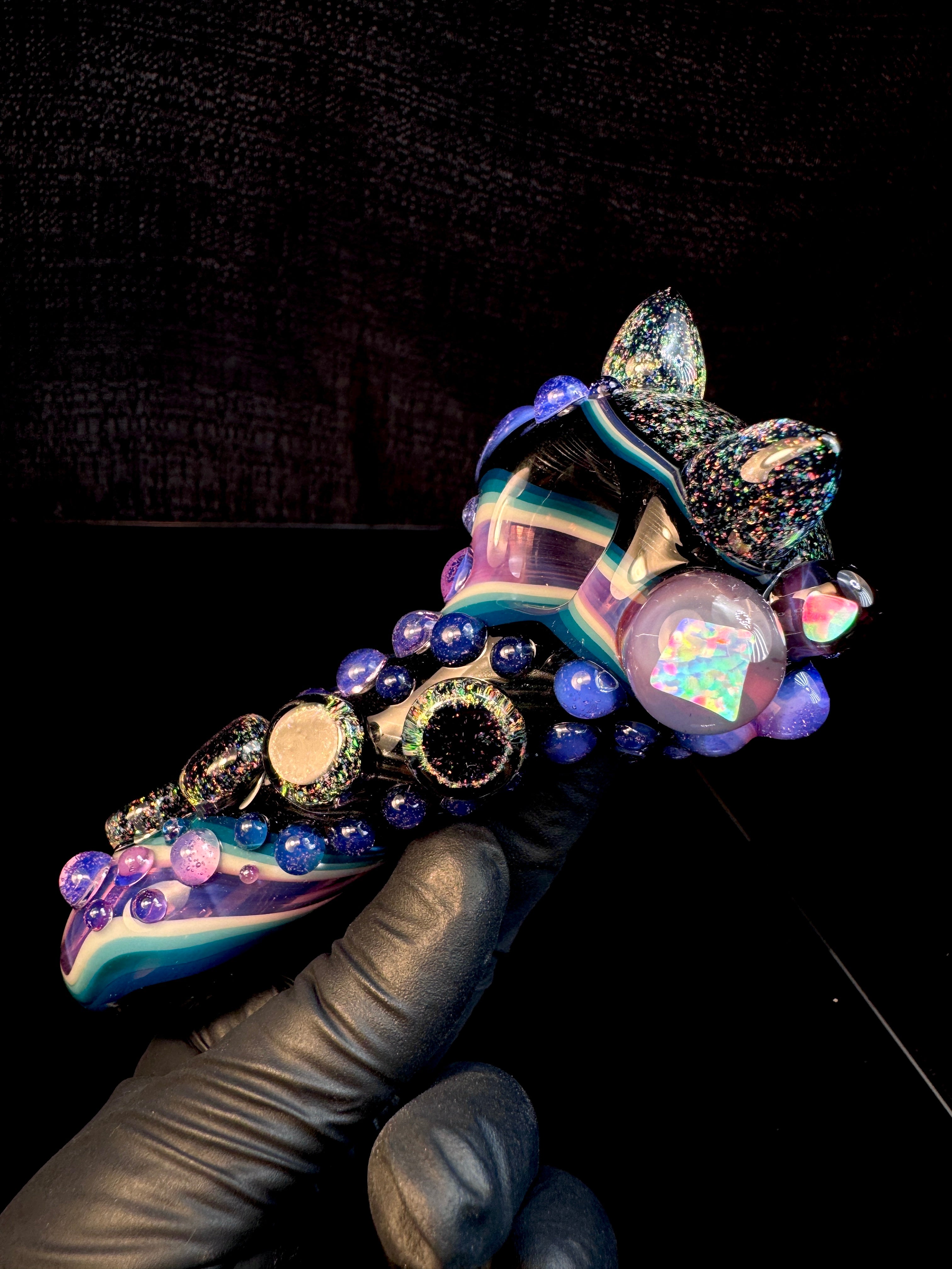 Twisted opal kitty spoon