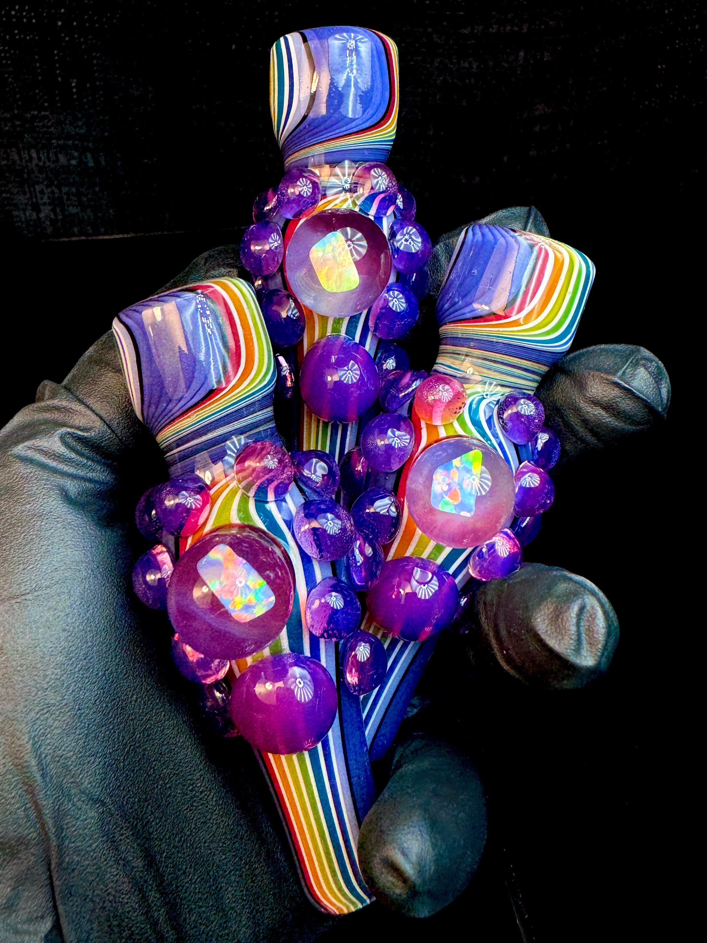 Purple urple rainbow x Stargazer opal chillum