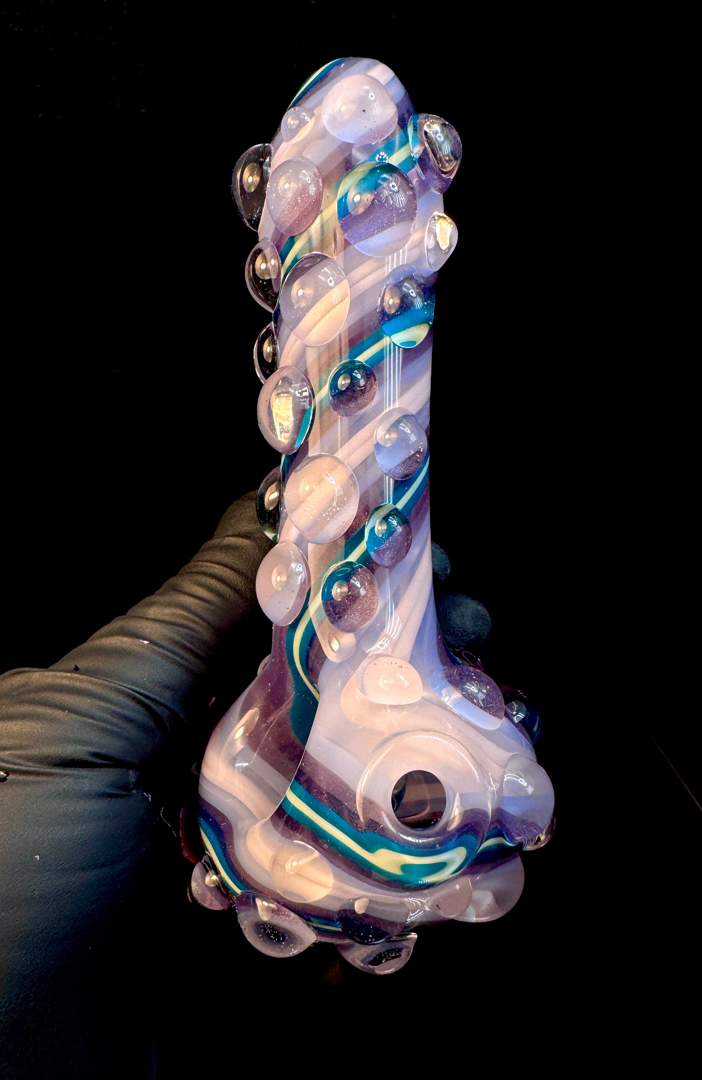 Twisted opal spoon