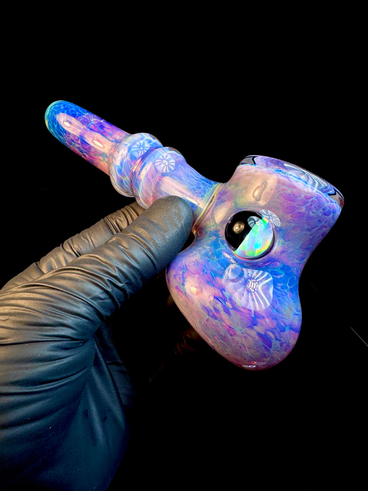 Amber purple opal hammer