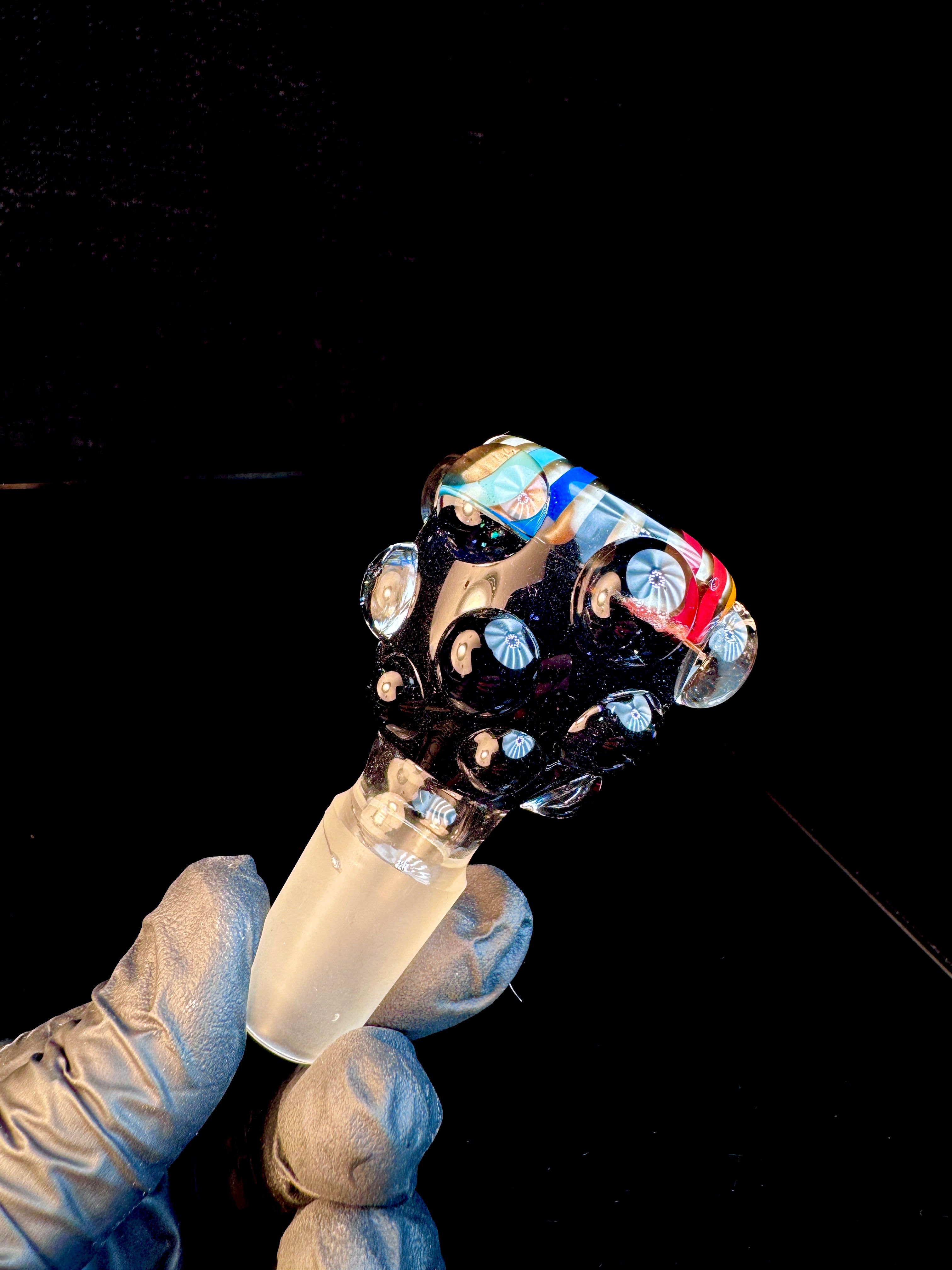 19mm Fire and ice x galaxy black dot bowl