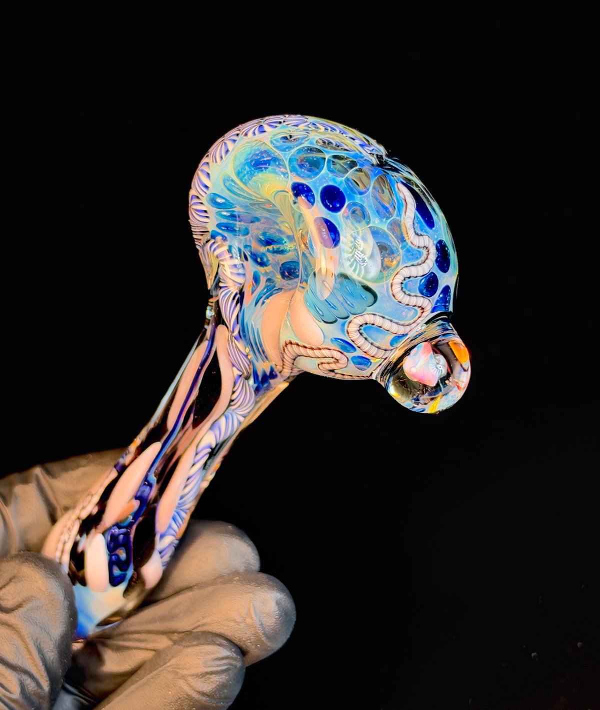 Silver Fume Cane Opal Spoon
