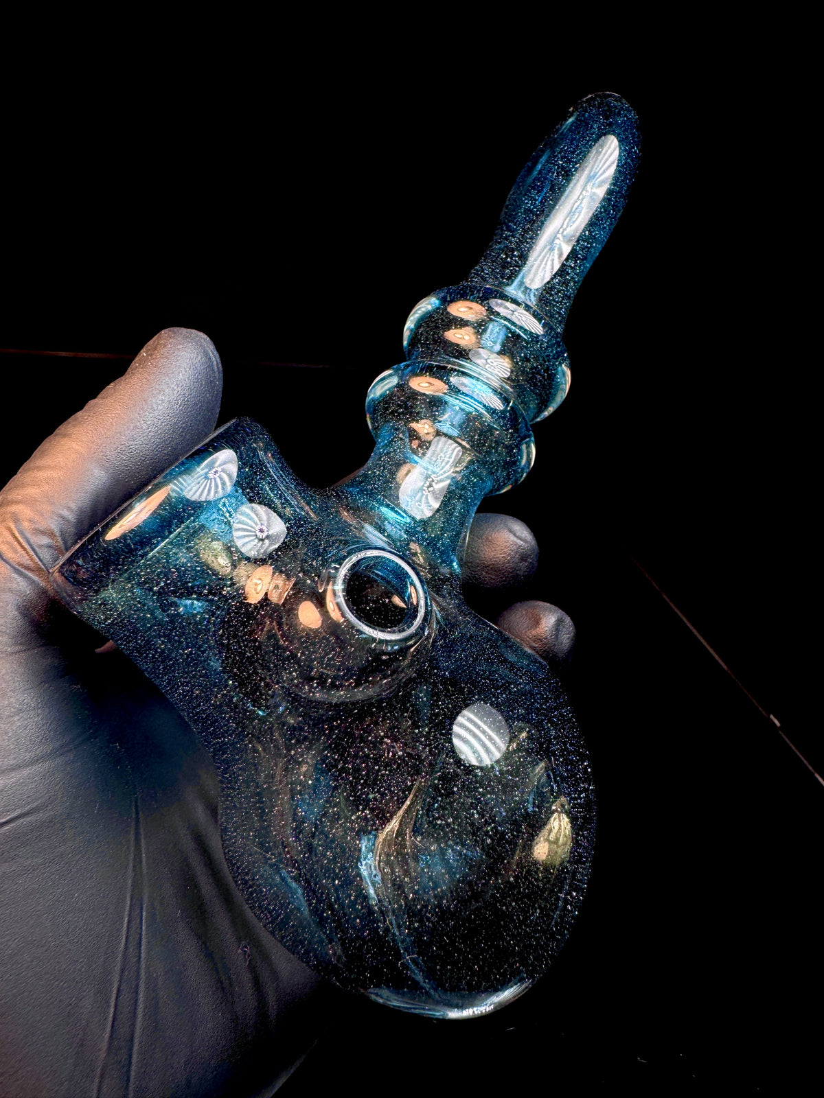 Blue stardust opal hammer