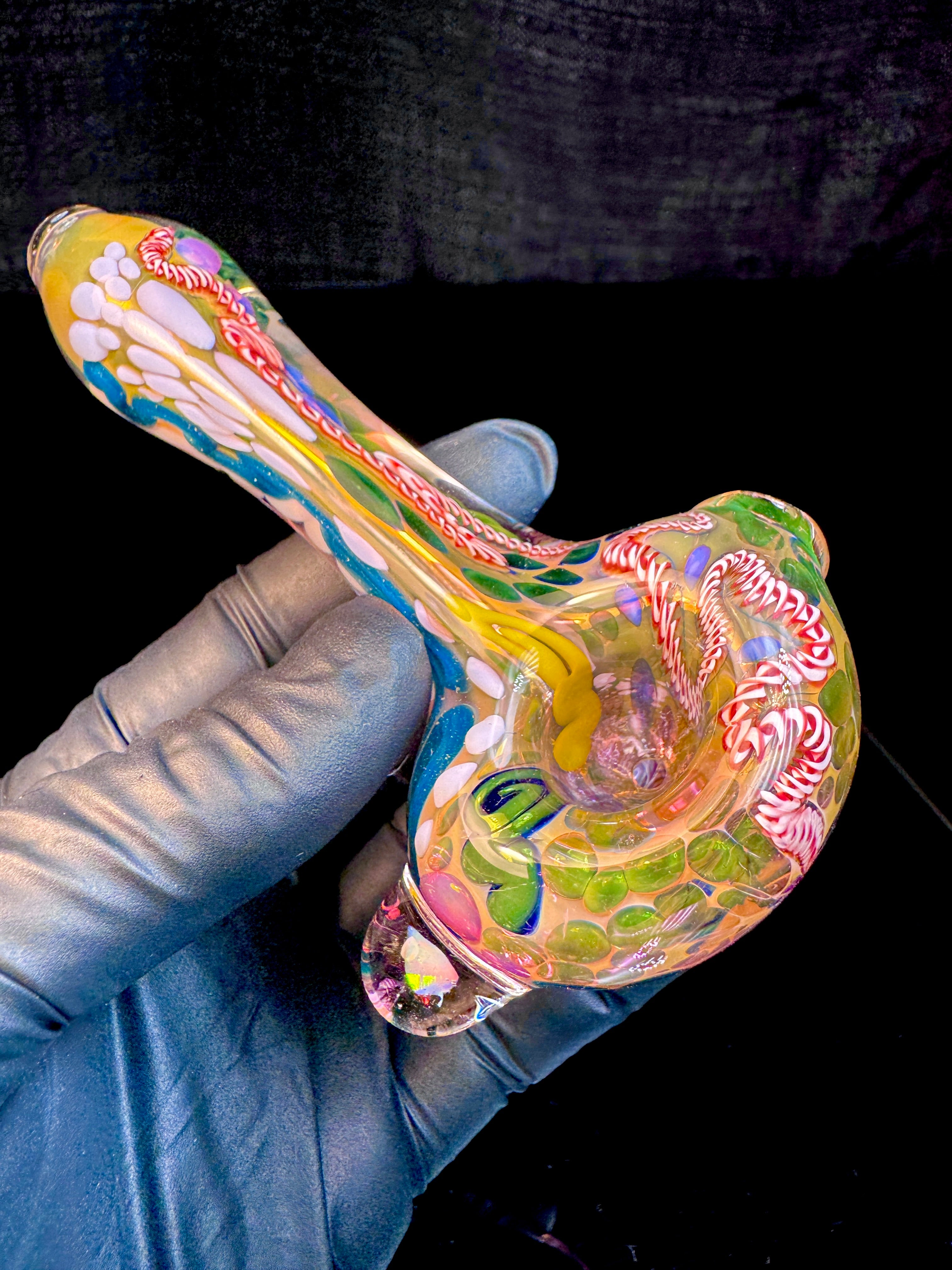 Gold Cane fumed opal spoon