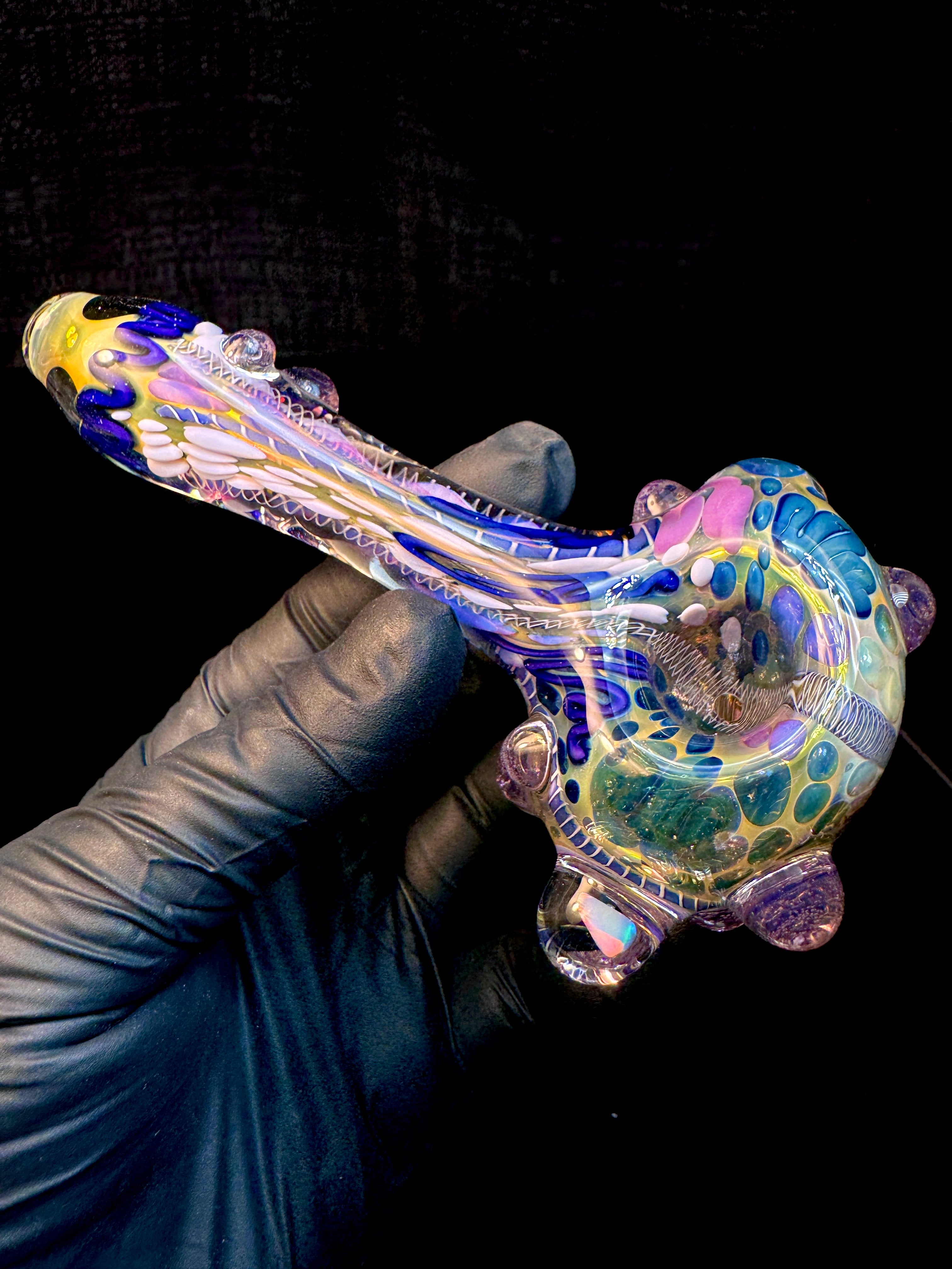 Gold fume x trans pink Premo Fume Cane Spoon