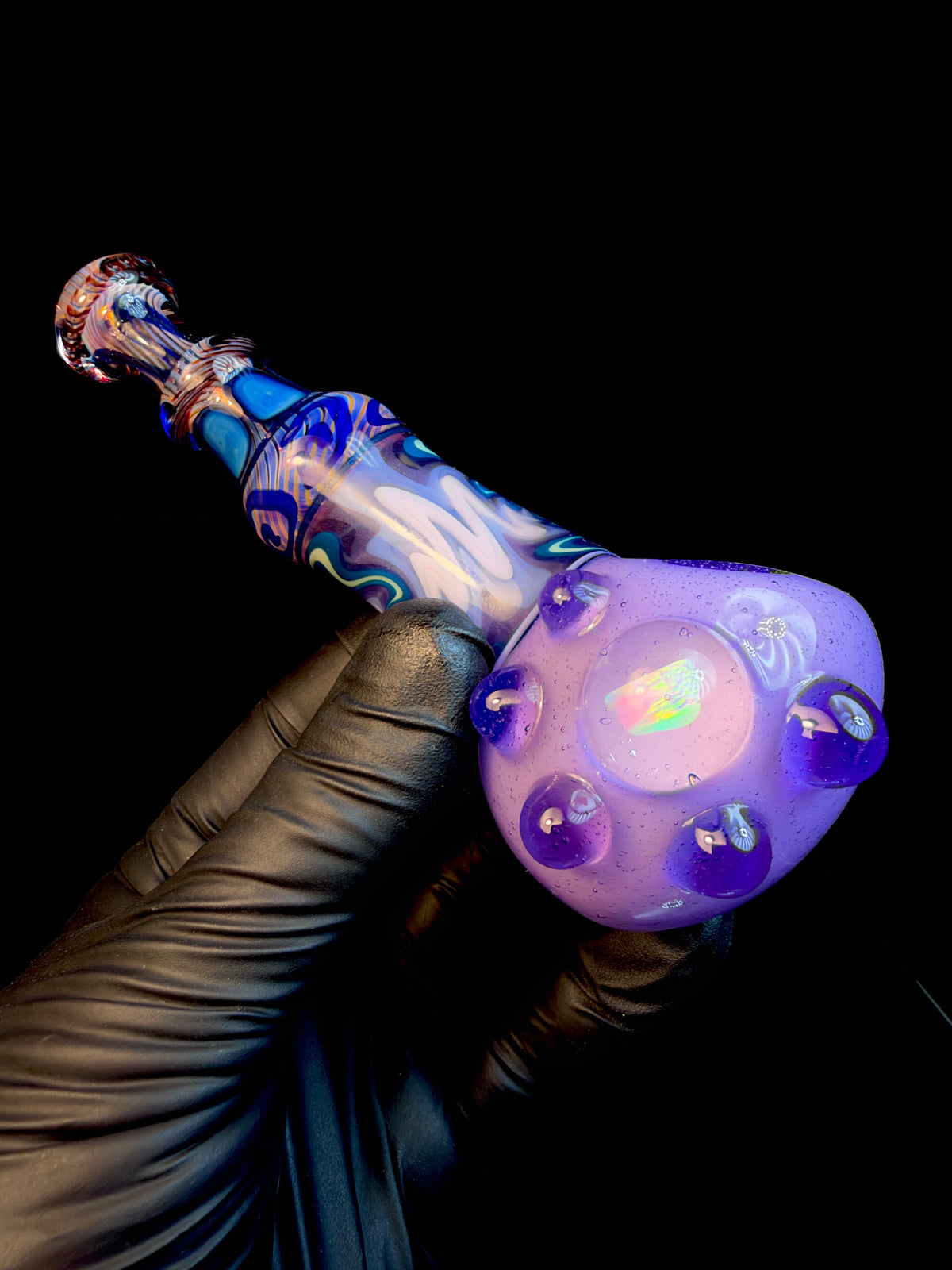 Purple lolly over star white wigwag spoon
