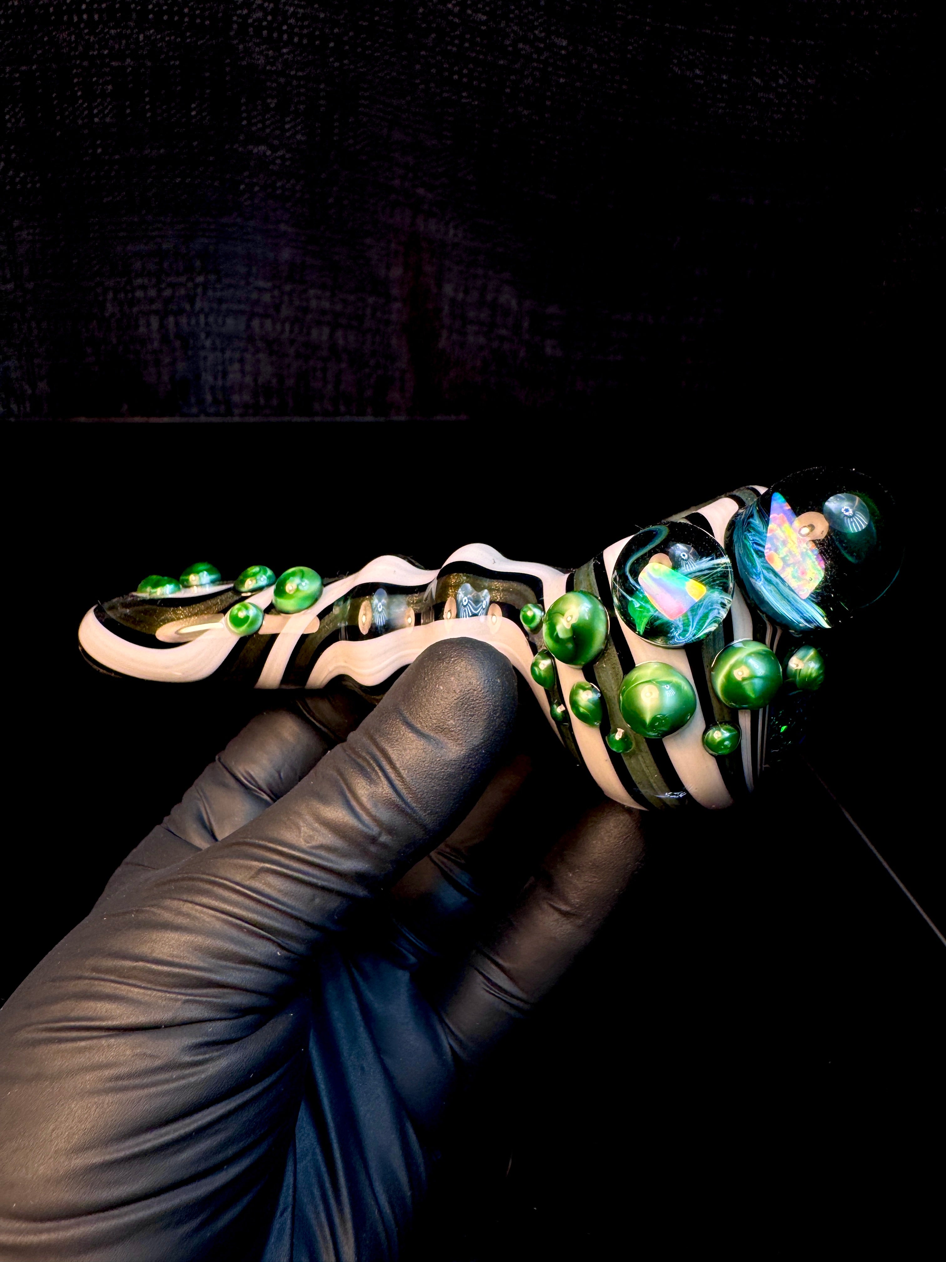 Twisted opal spoon