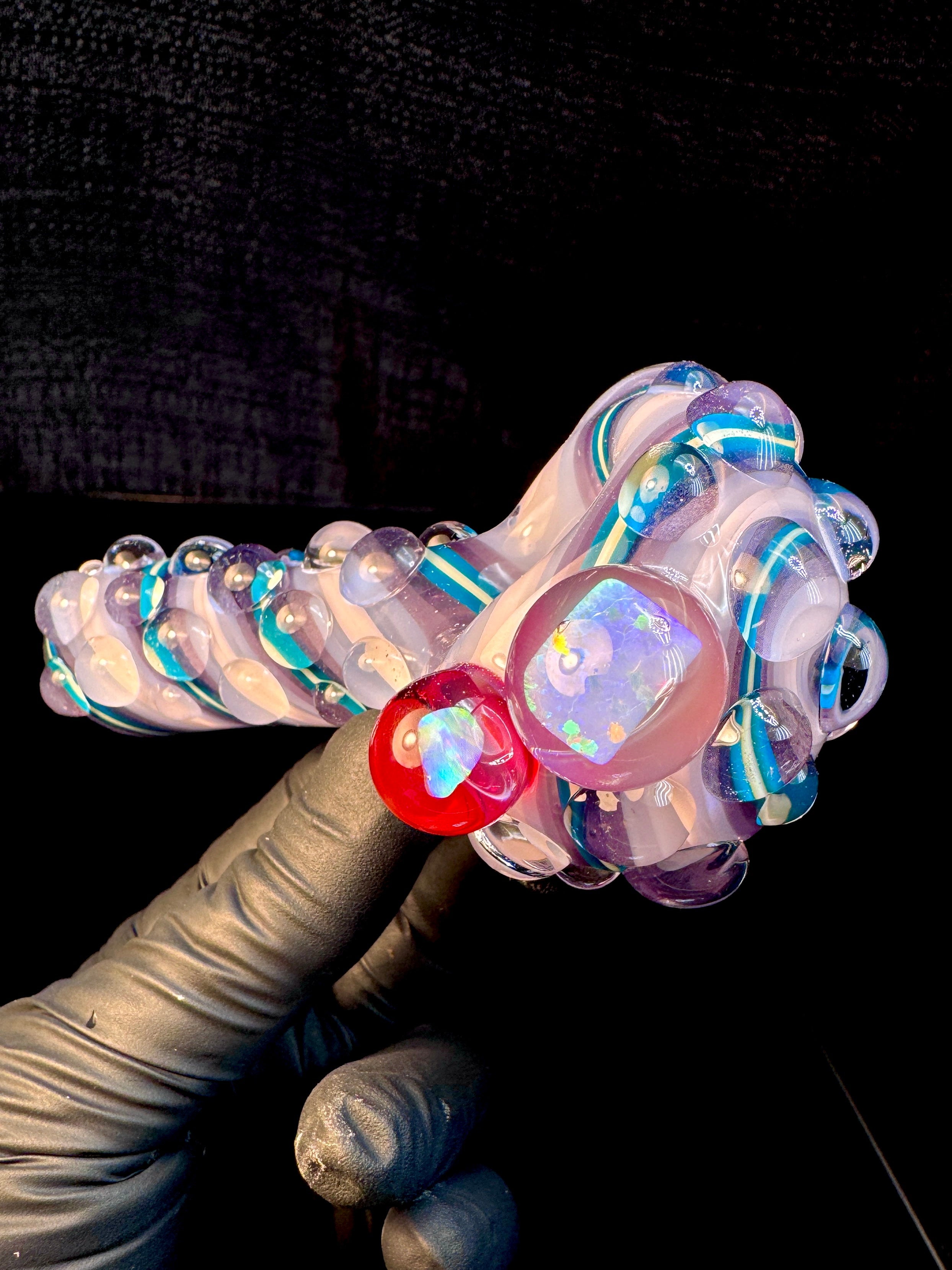 Twisted opal spoon