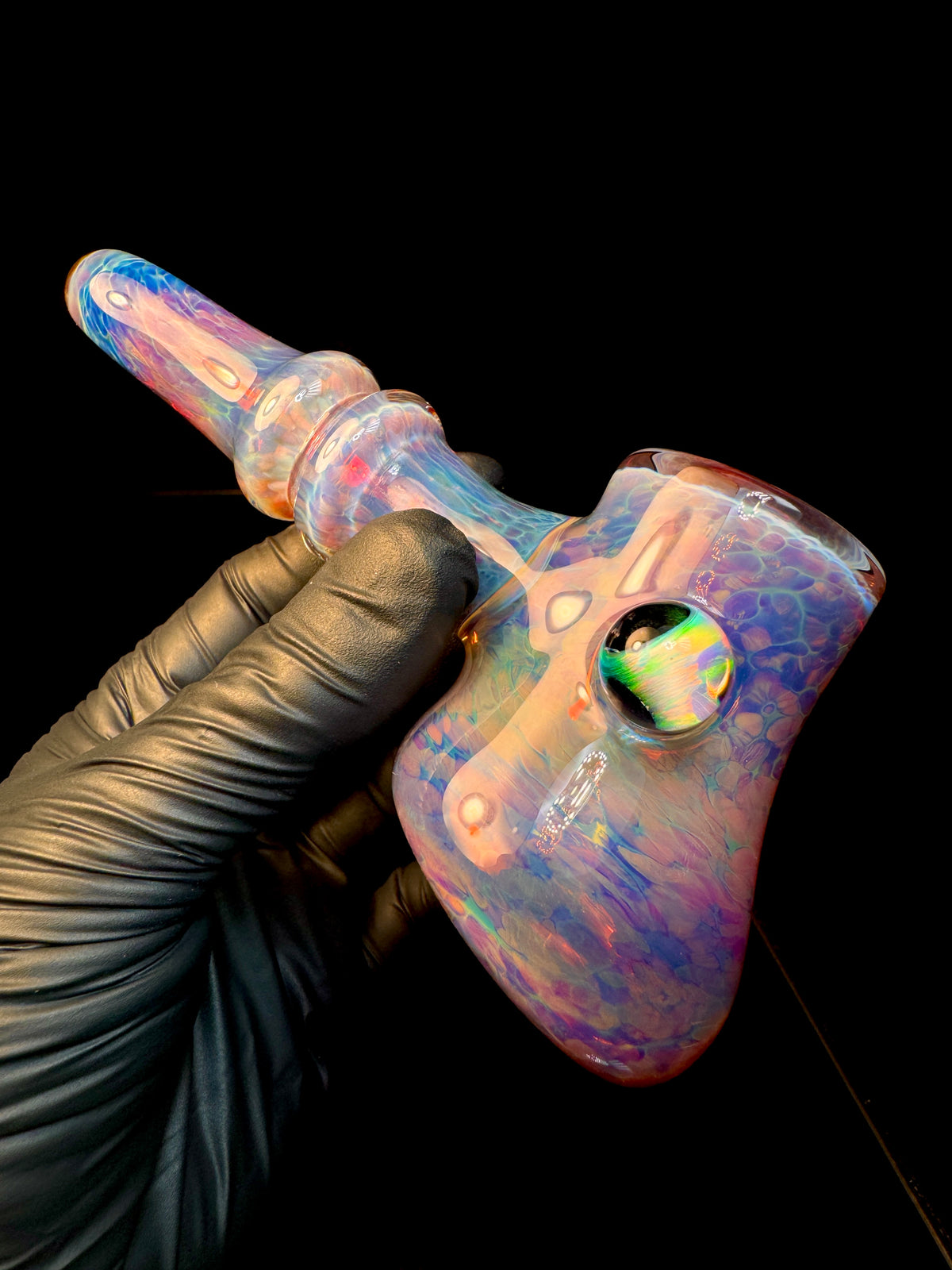 Amber purple opal hammer