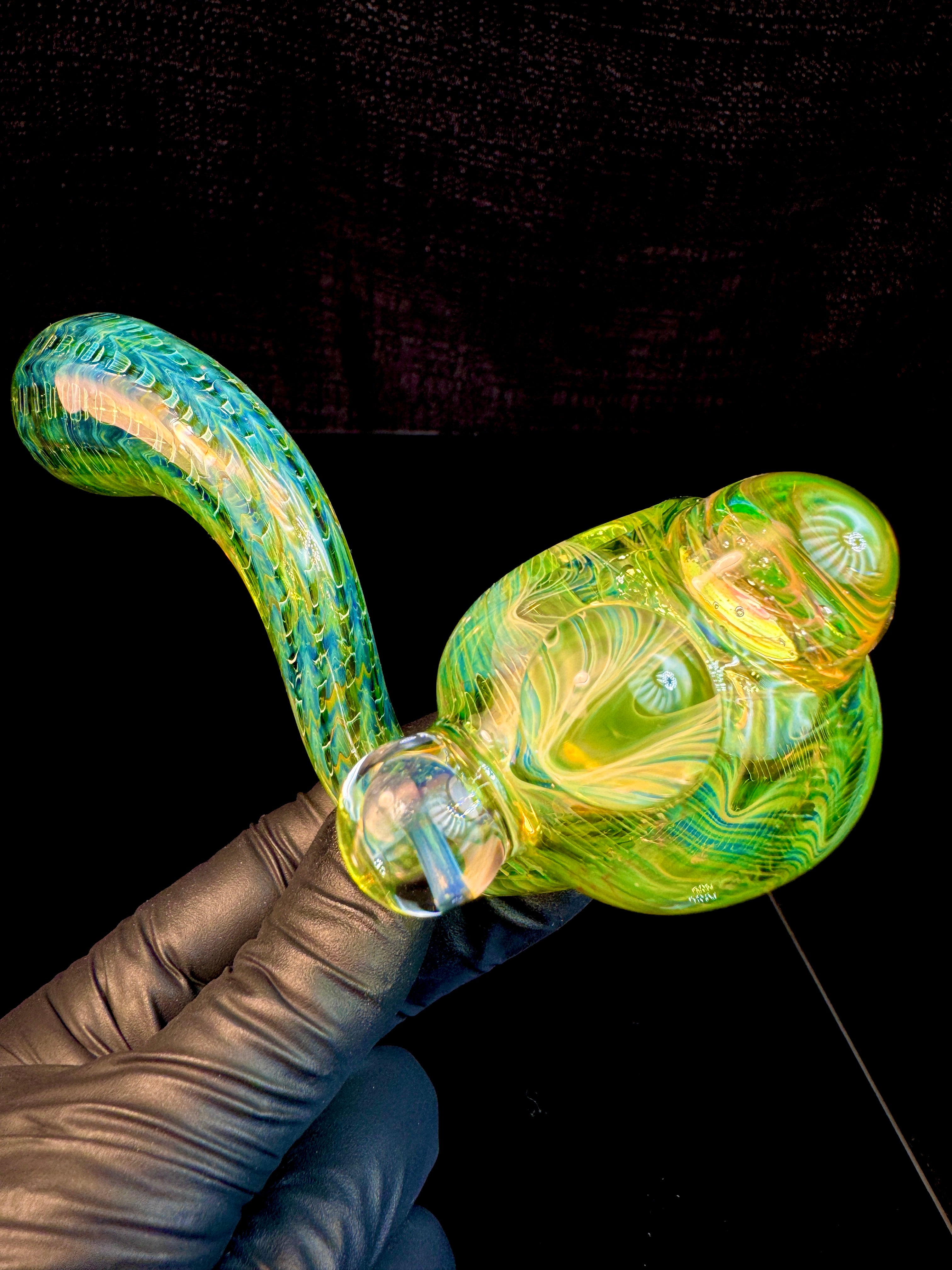 Electric green dark web mushroom bendy