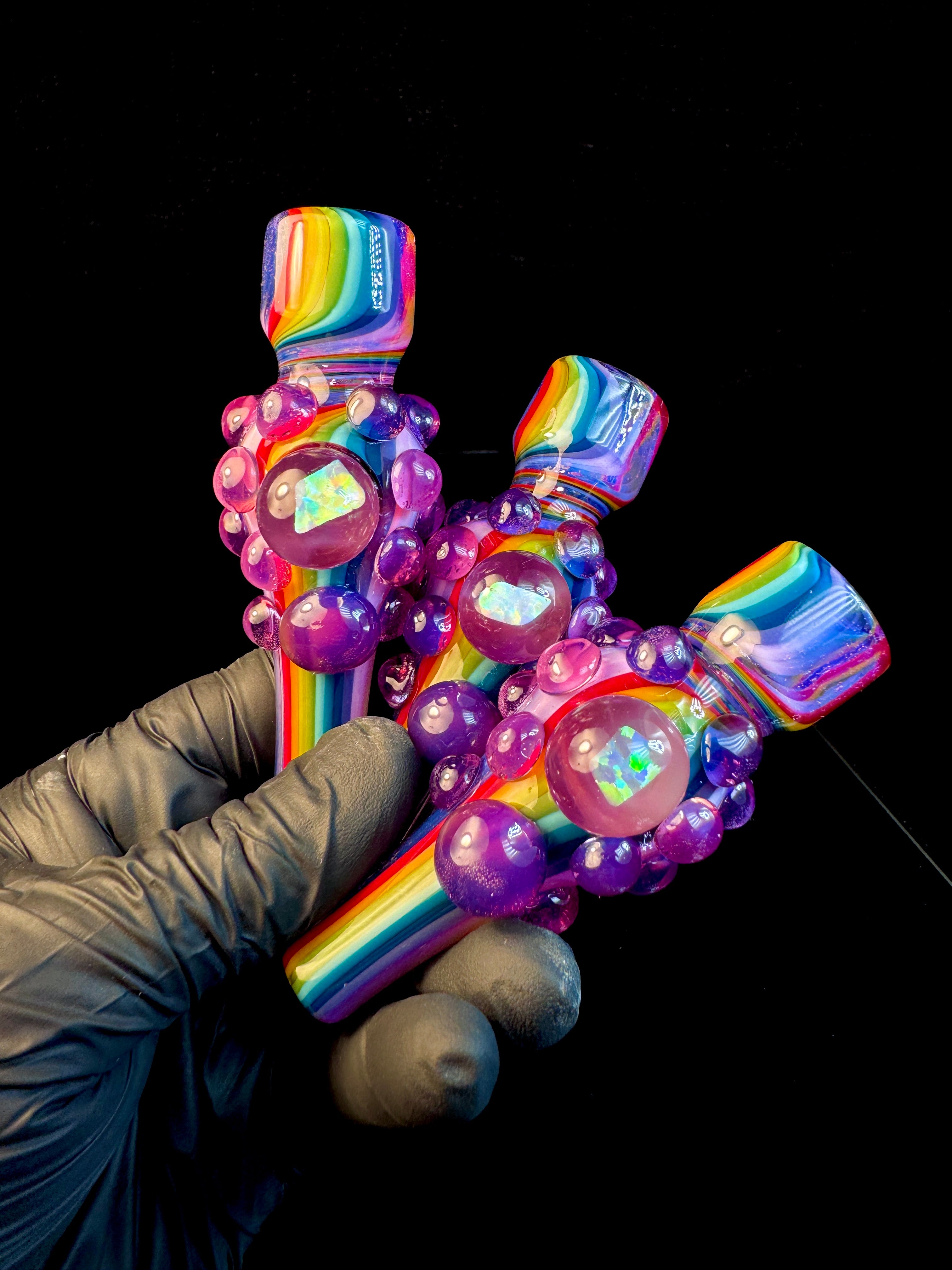 Pink slyme rainbow opal chillum