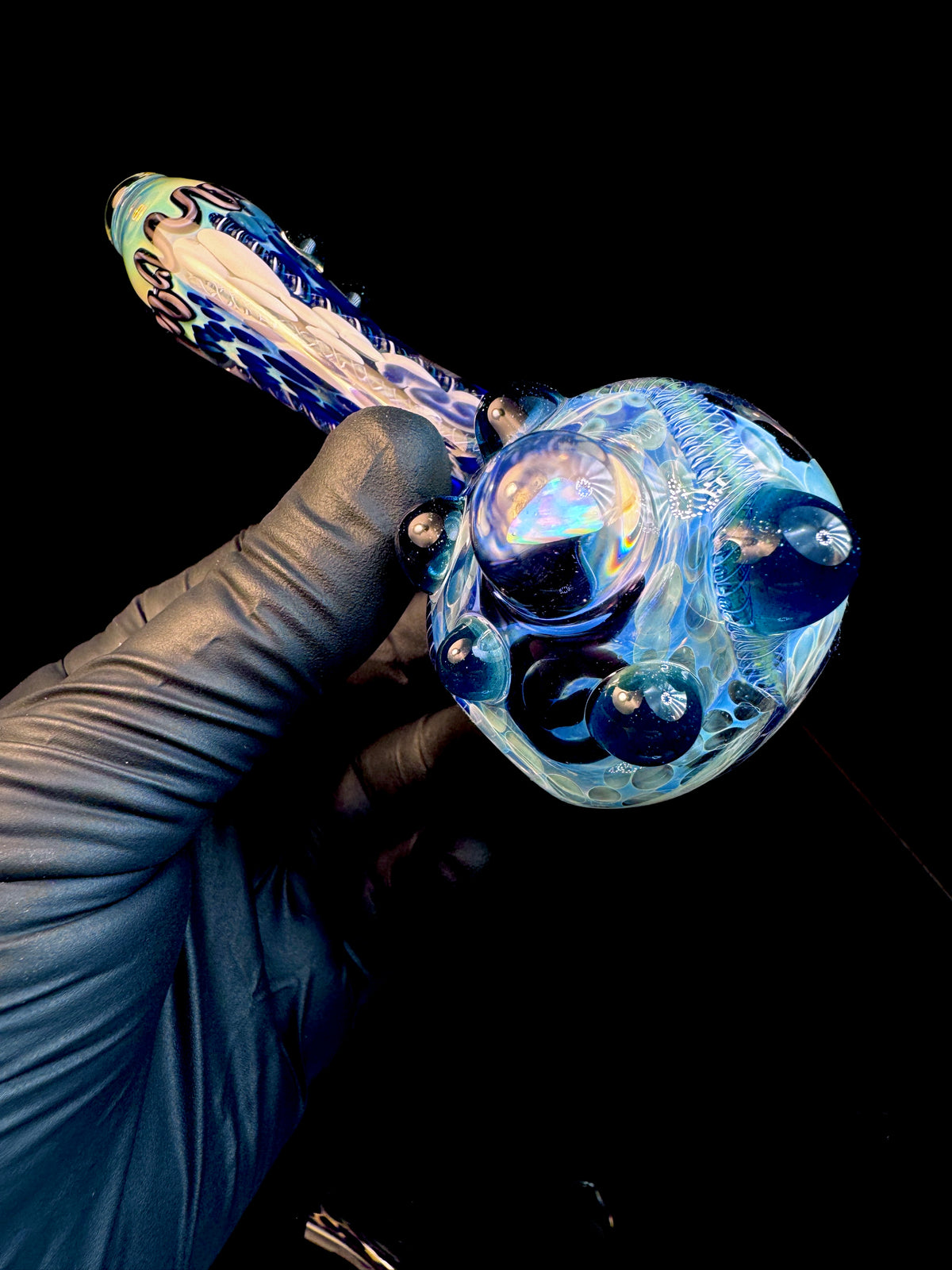 Silver fume x Blue stardust Premo Fume Cane Spoon
