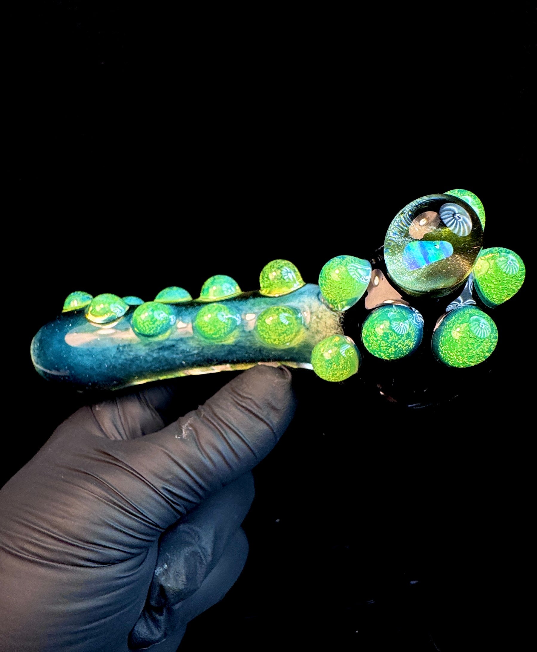 Galaxy black x Blue stardust opal pipe