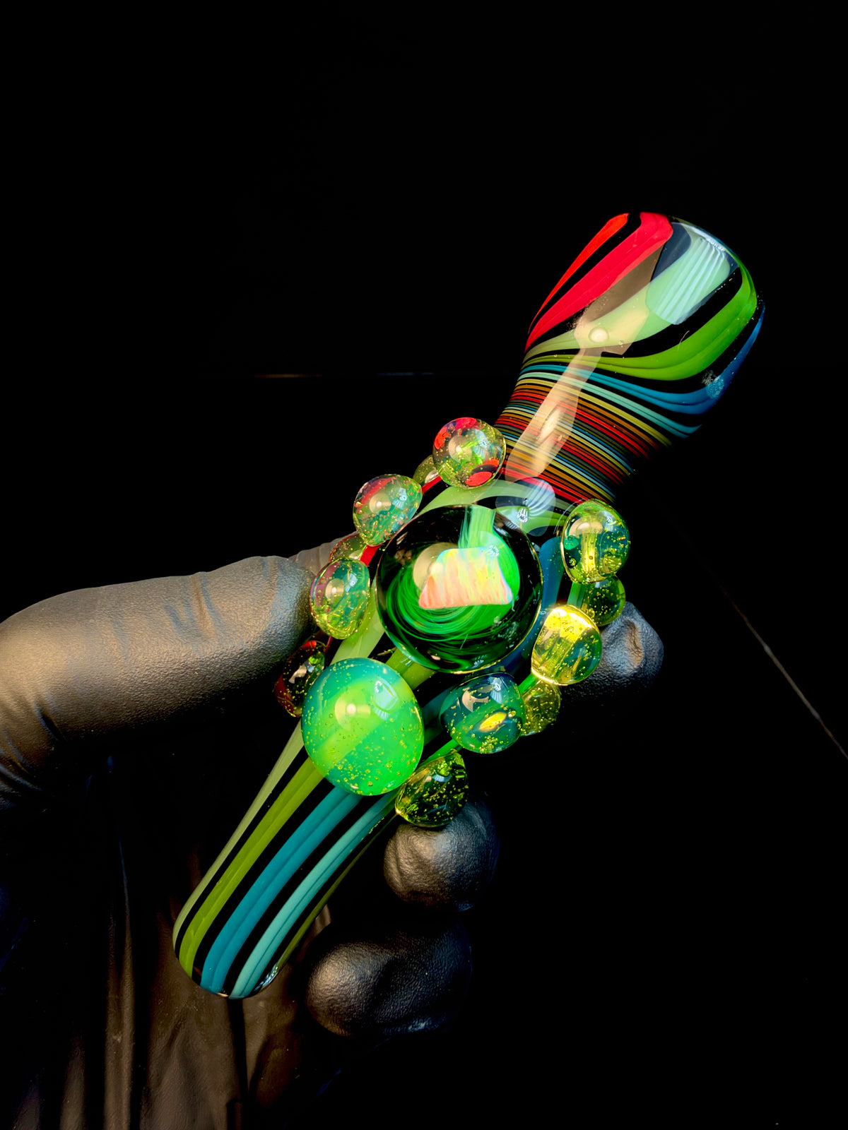 Dark rainbow x slyme opal chillum