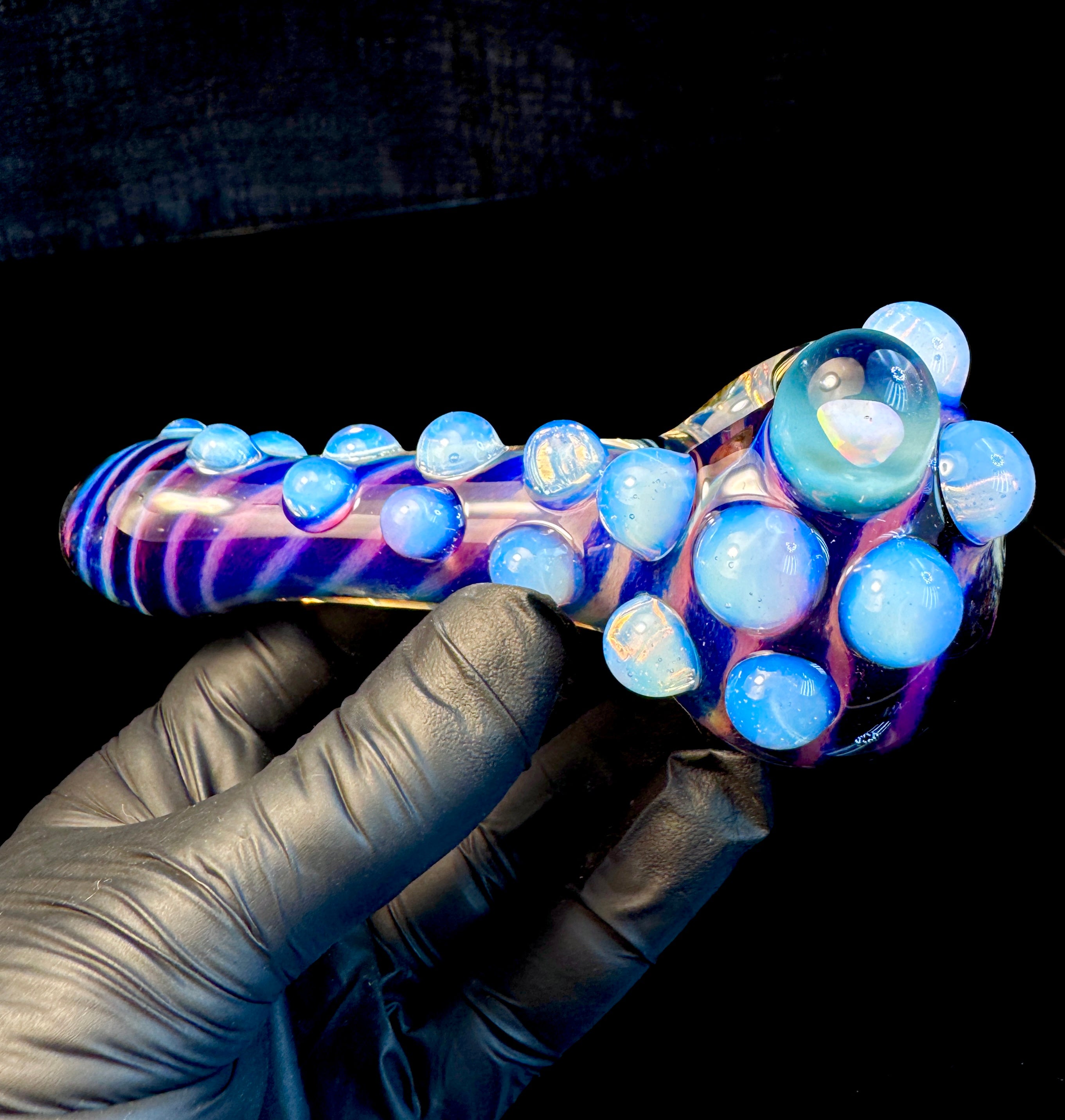 Fripidy x Jet black striped opal pipe