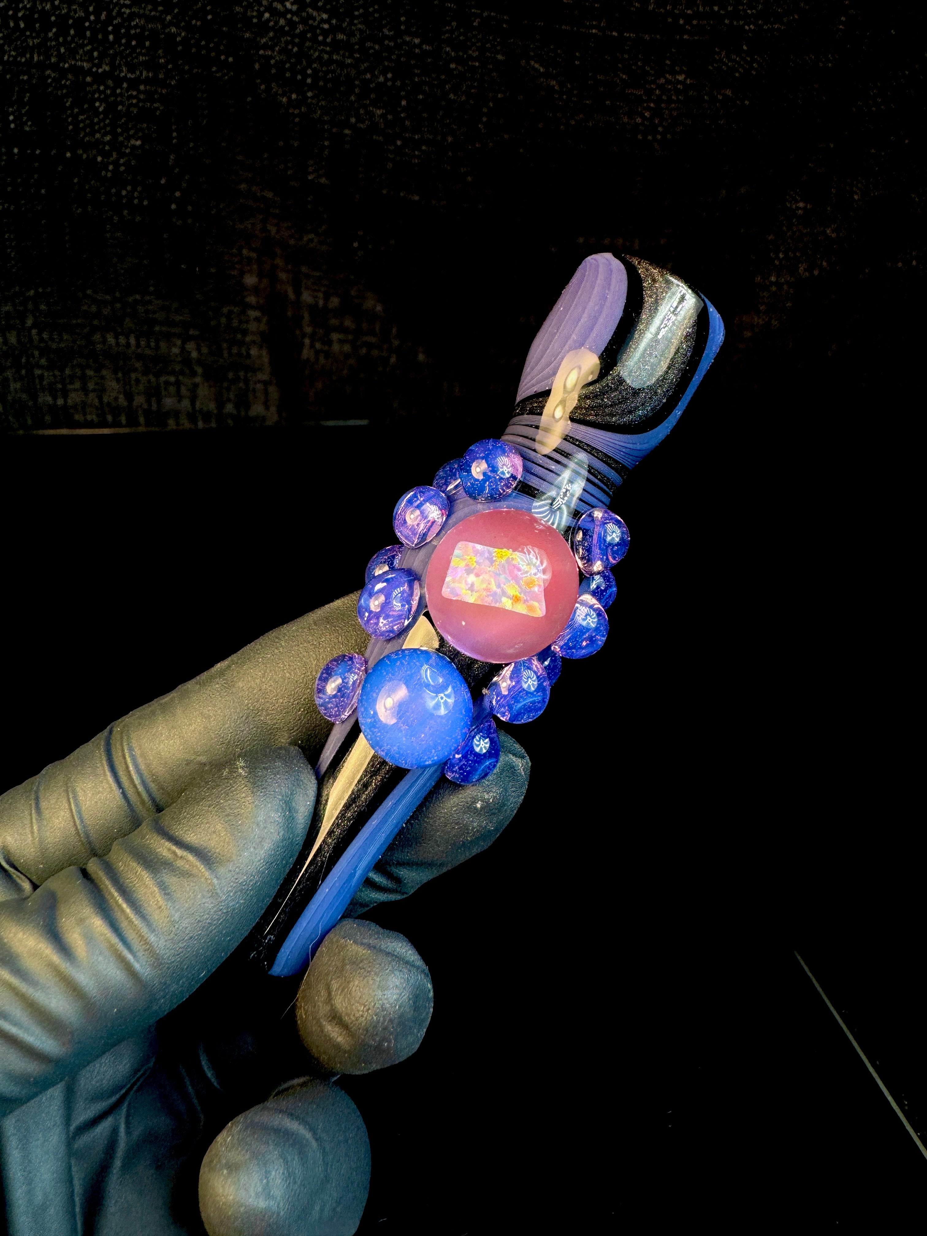 Purple steel opal chillum