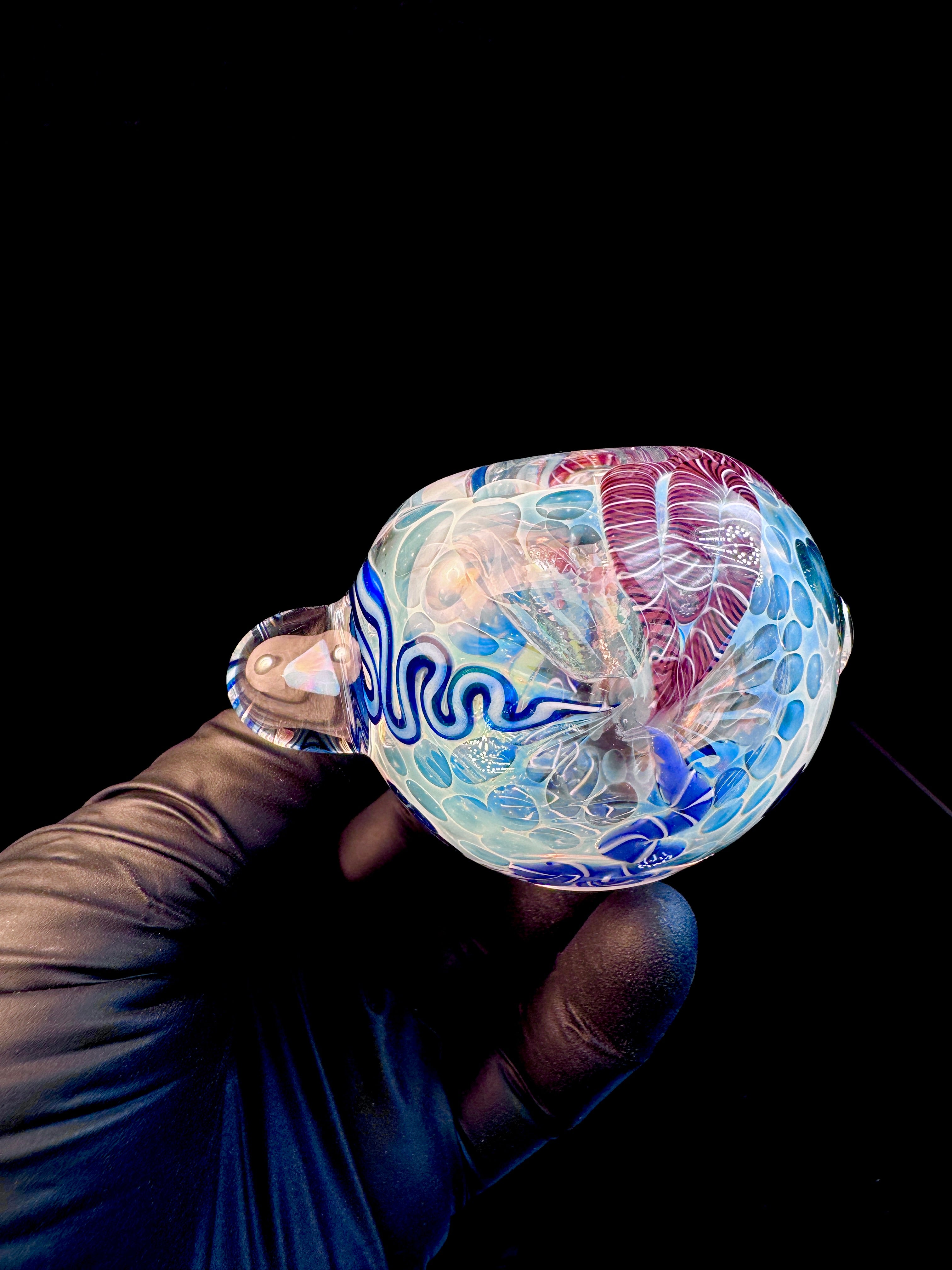 Silver Cane fume opal spoon