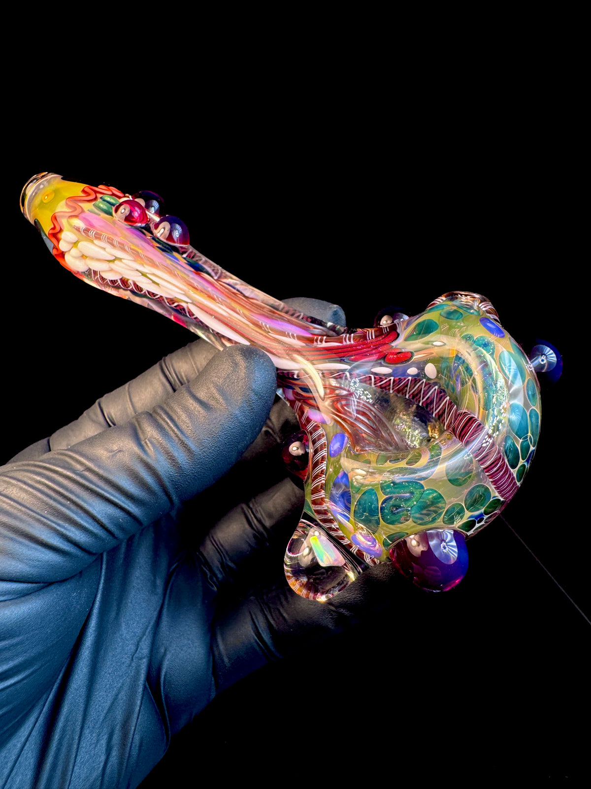 Gold fume x Pomagranite Premo Fume Cane Spoon