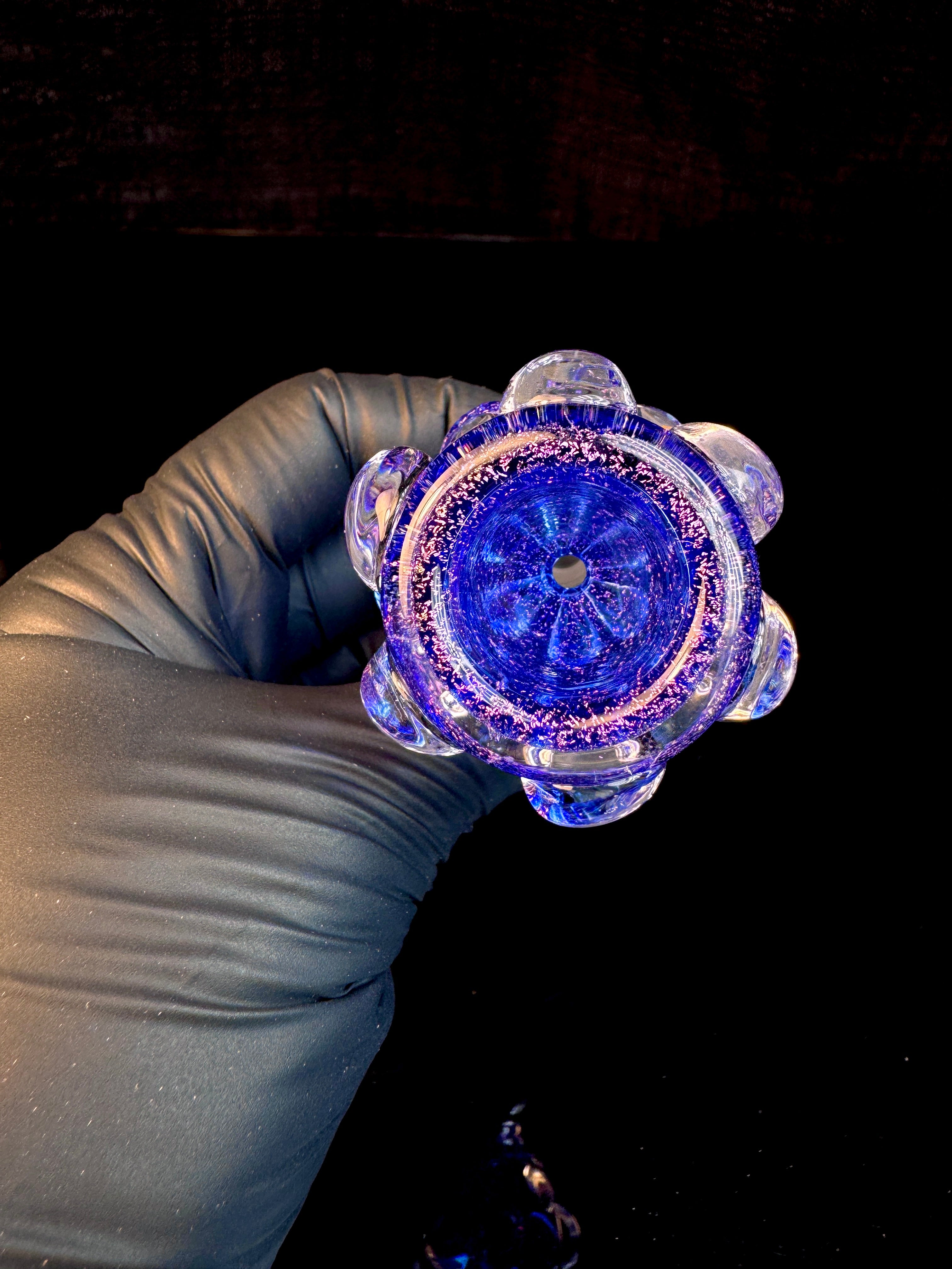 14mm Dichroic pink dot Slide