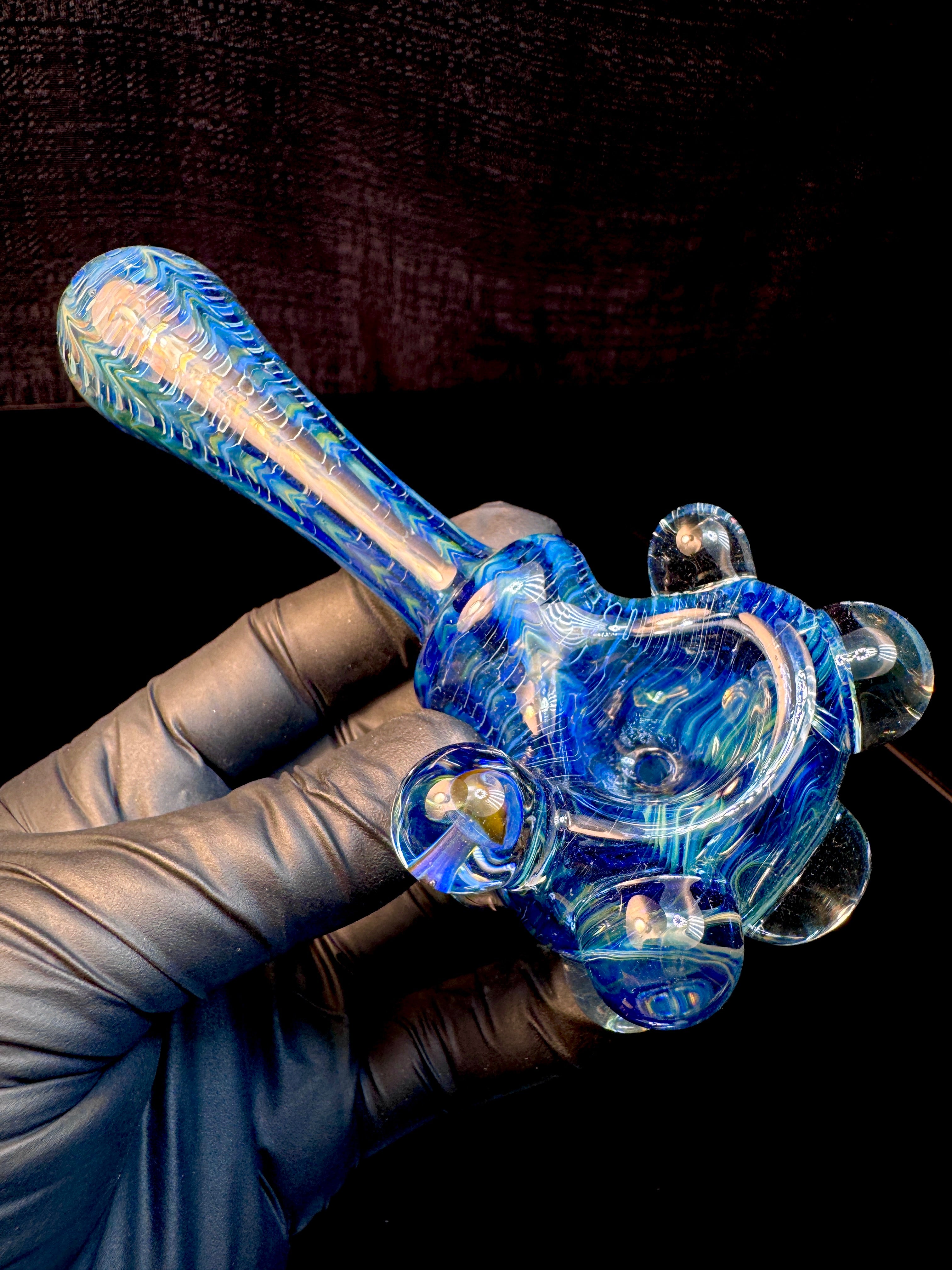 Blue dark web mushroom spoon