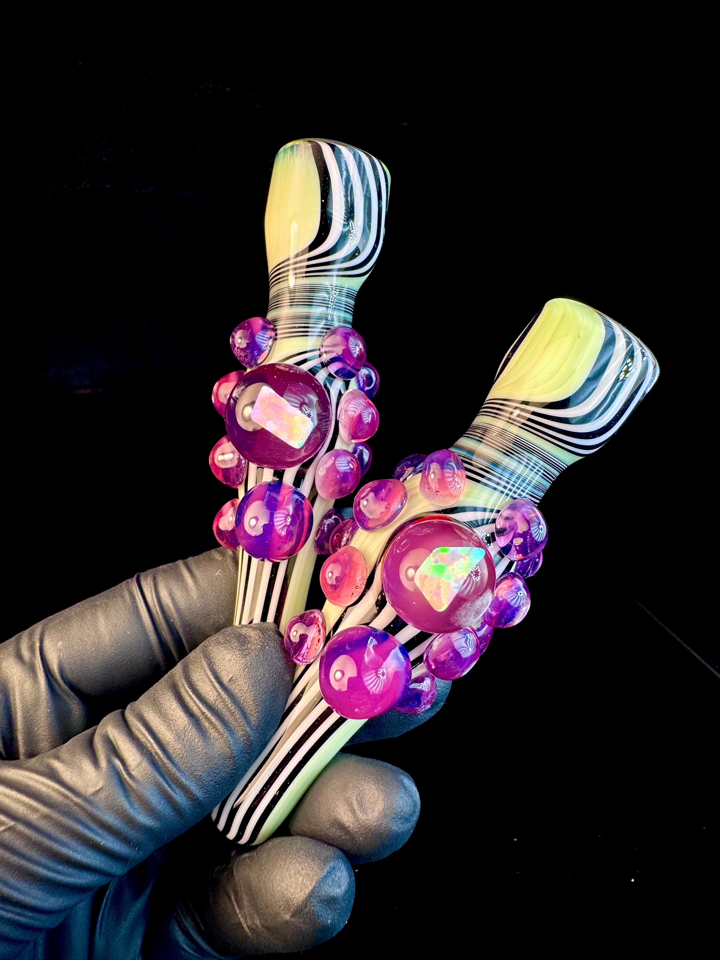 Milky slyme pinstripes x Stargazer opal chillum