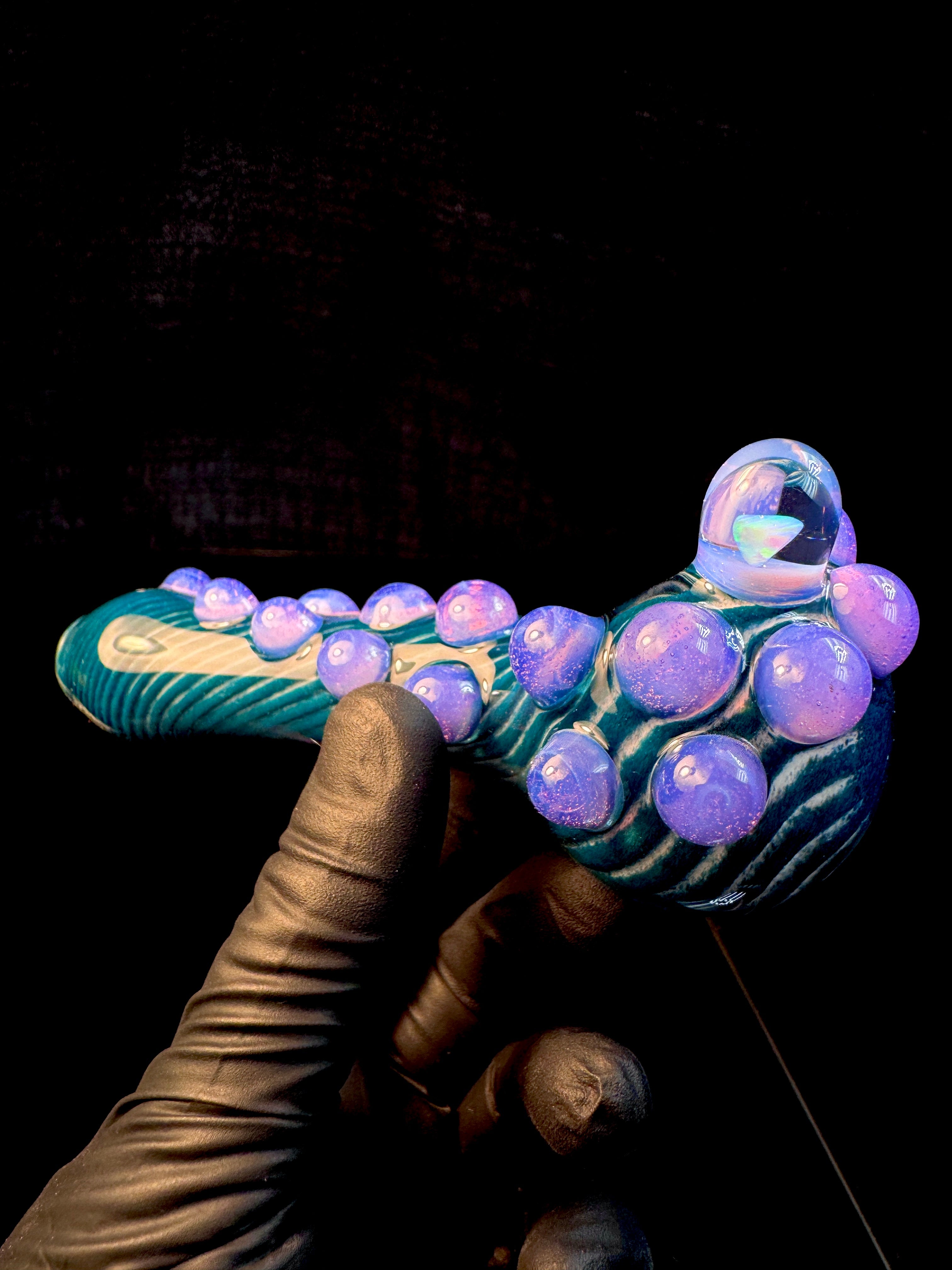Blue spruce x star white Striped Opal Pipe