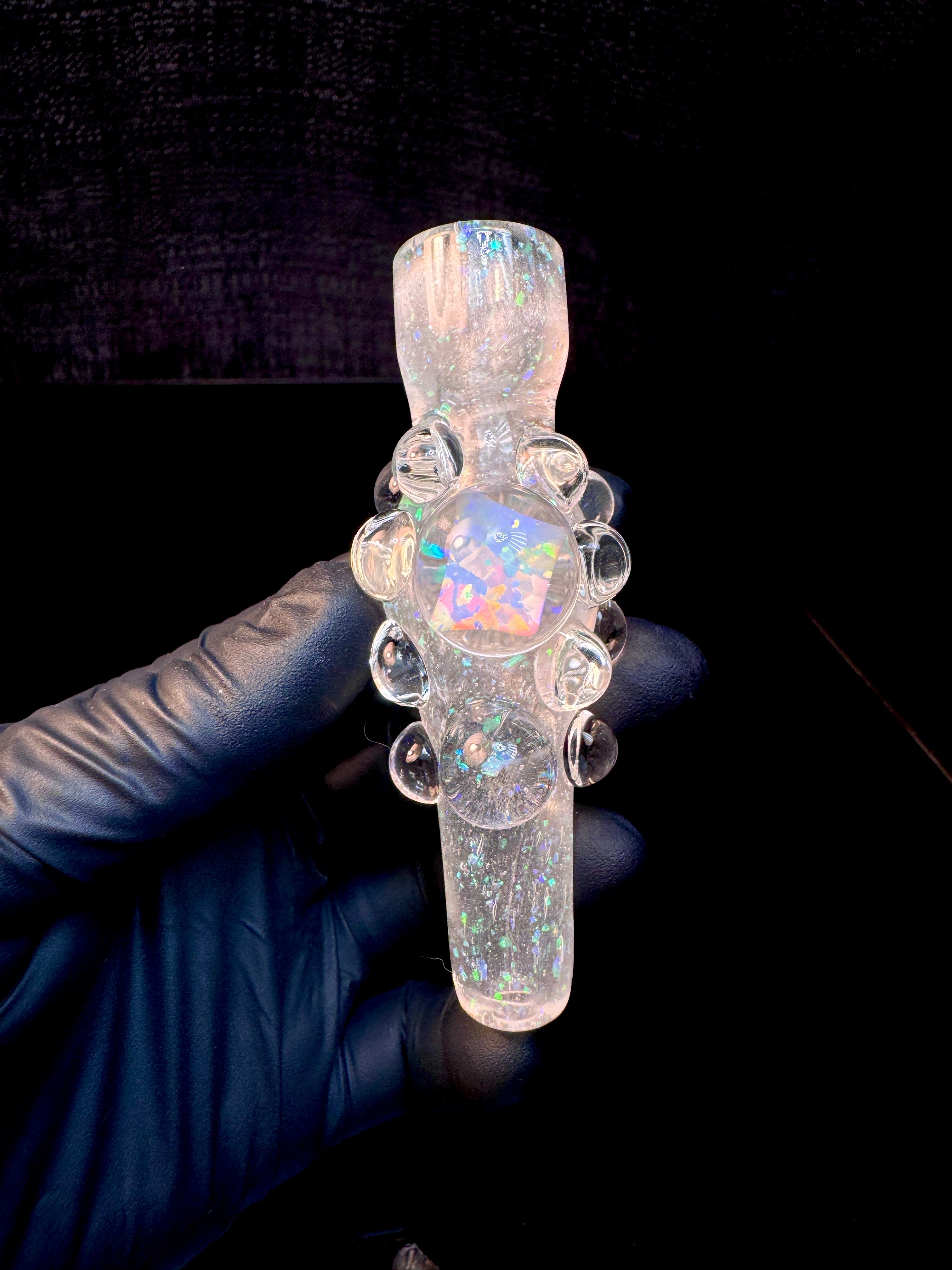 Icy White Satin *uber thick* cropal opal chillum