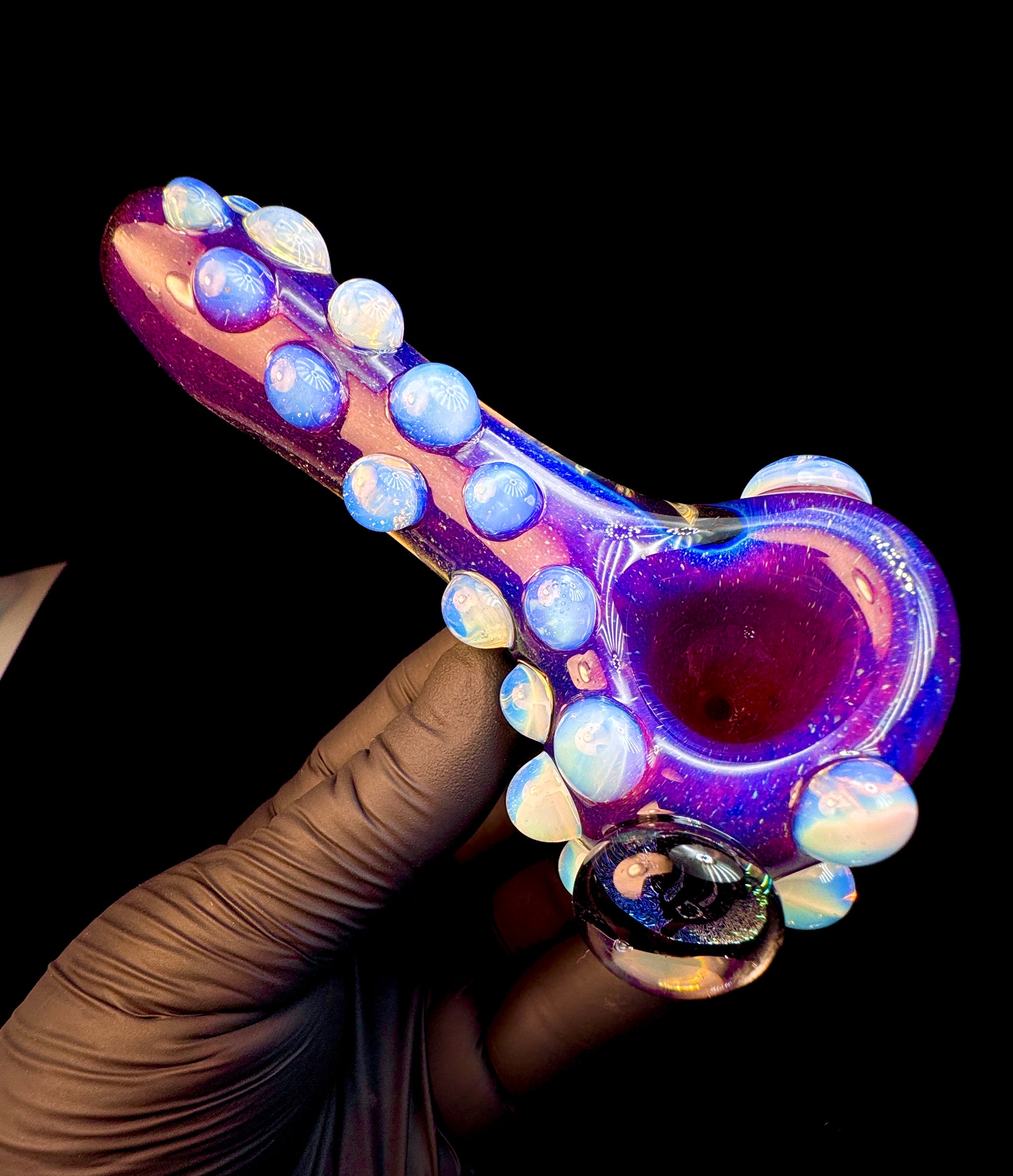 Midnight magenta dichroic acid tongue pipe