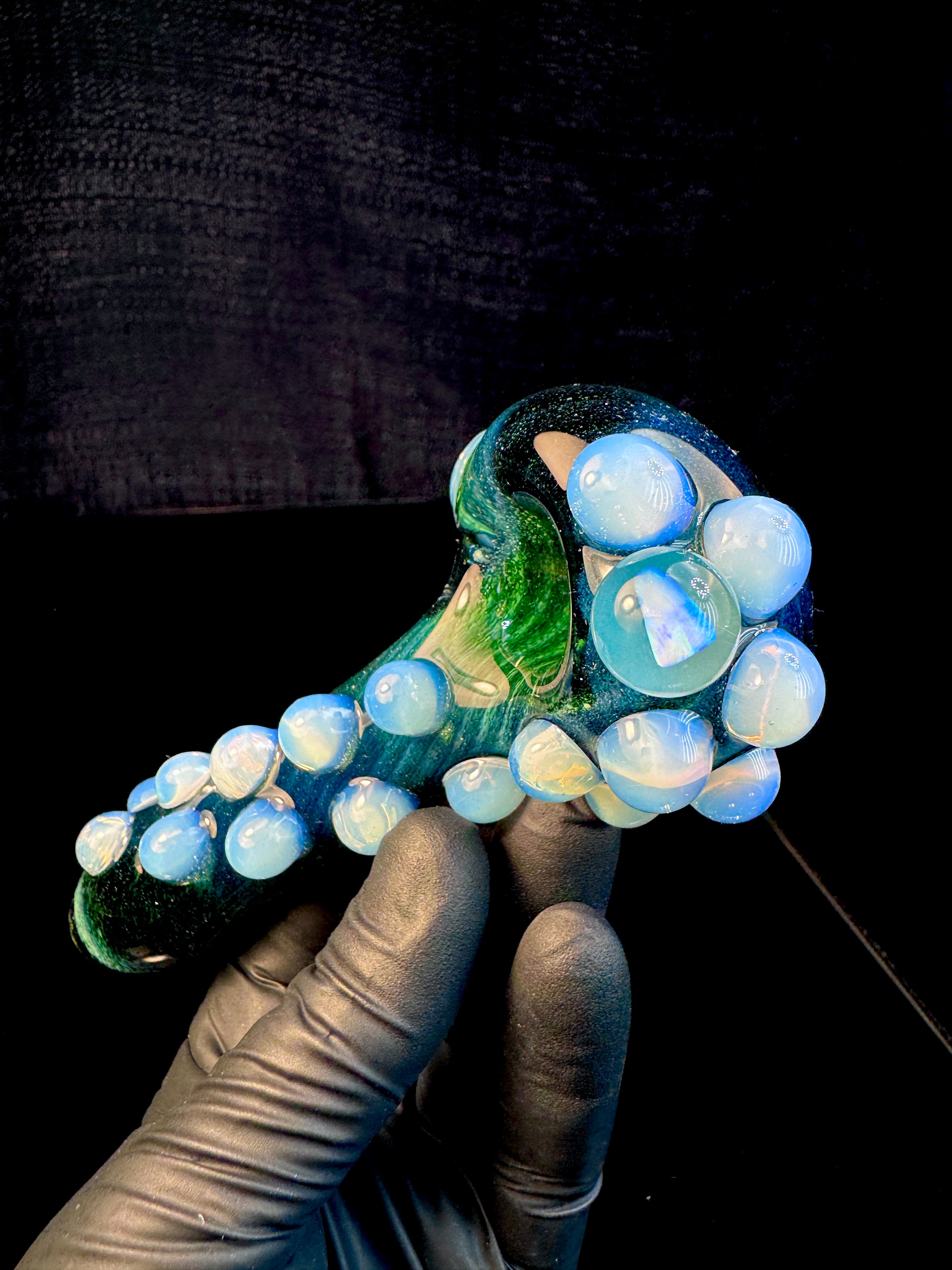 Exp x jet black Striped Opal Pipe