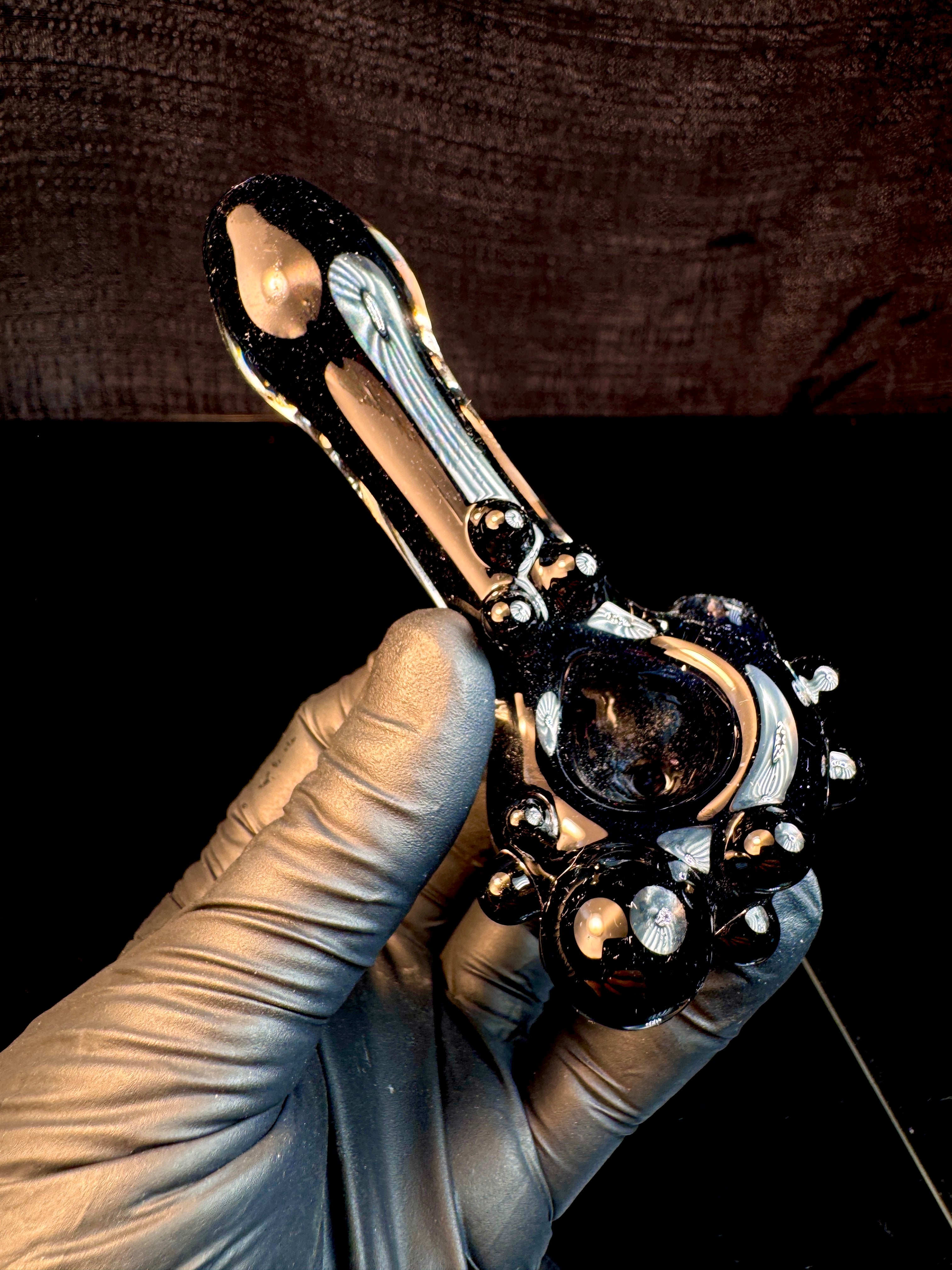 Galaxy black x jet black premium dot spoon
