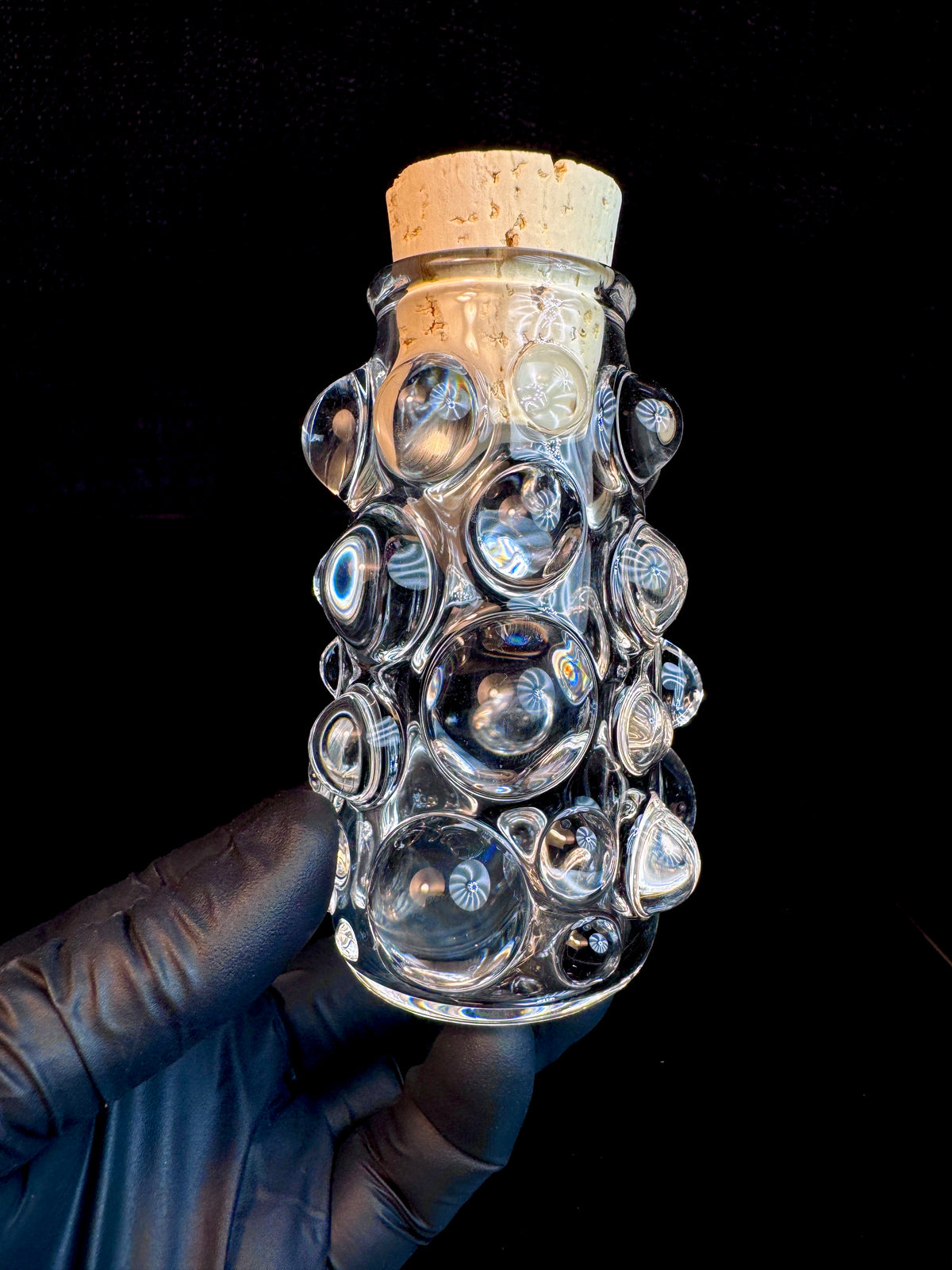 Clear flat bottom Nug Jar