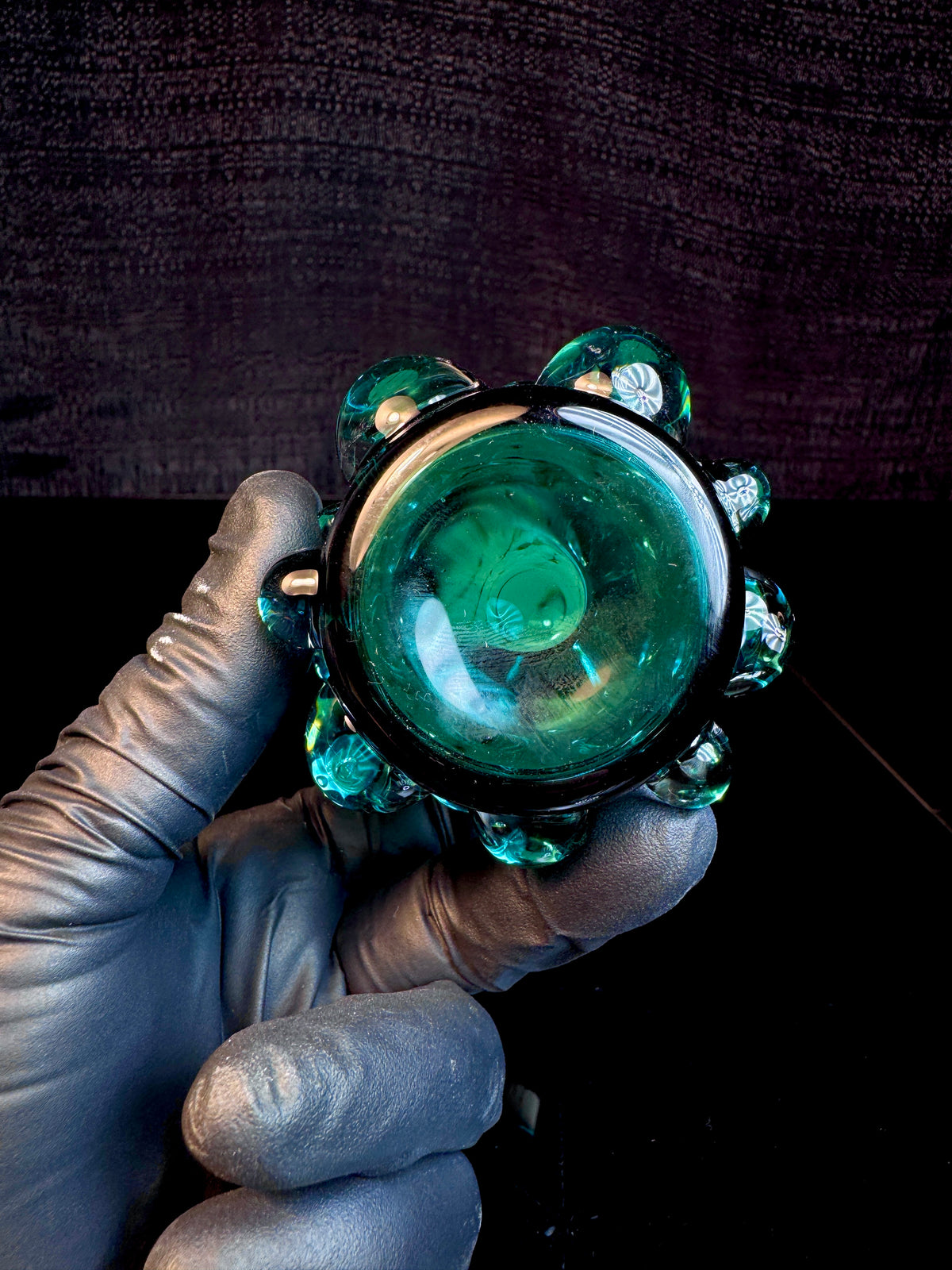 Emerald green flat bottom Nug Jar