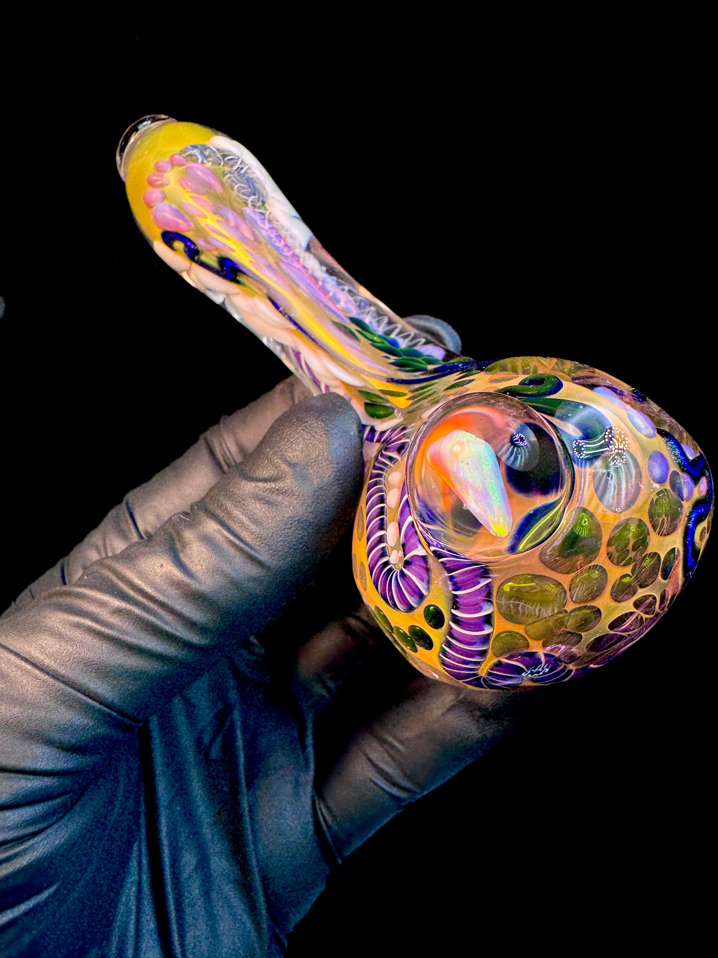 Gold Cane fumed opal spoon
