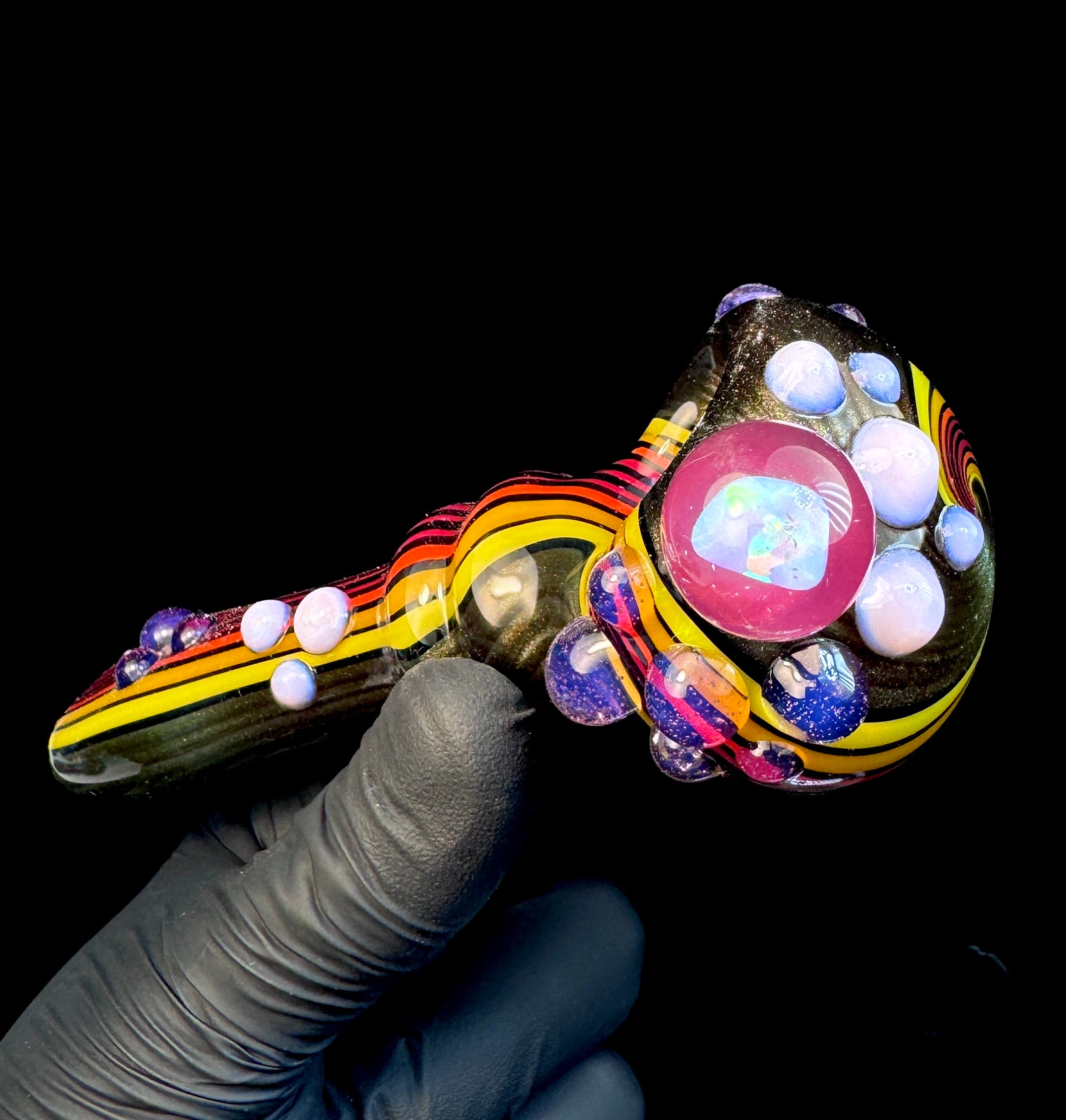 Twisted fire fade opal spoon