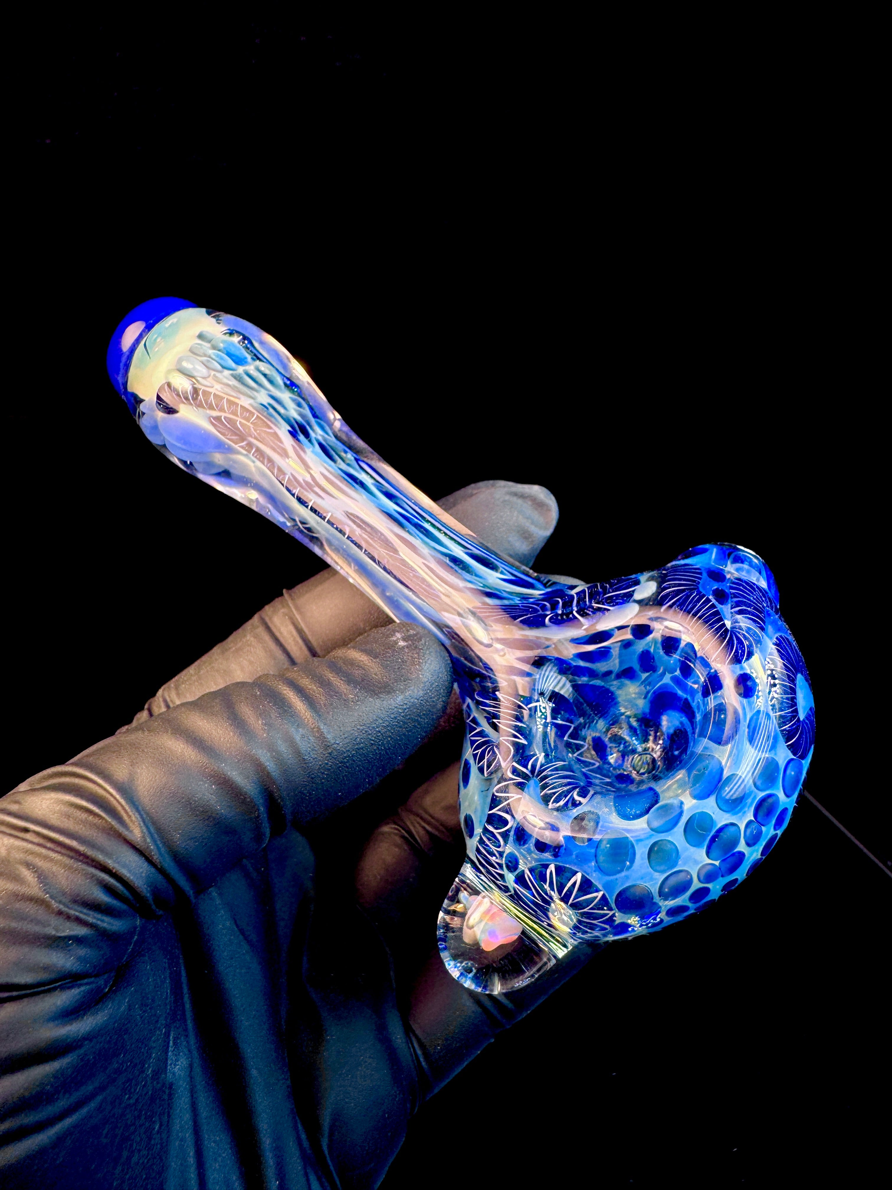Silver Cane fume opal spoon